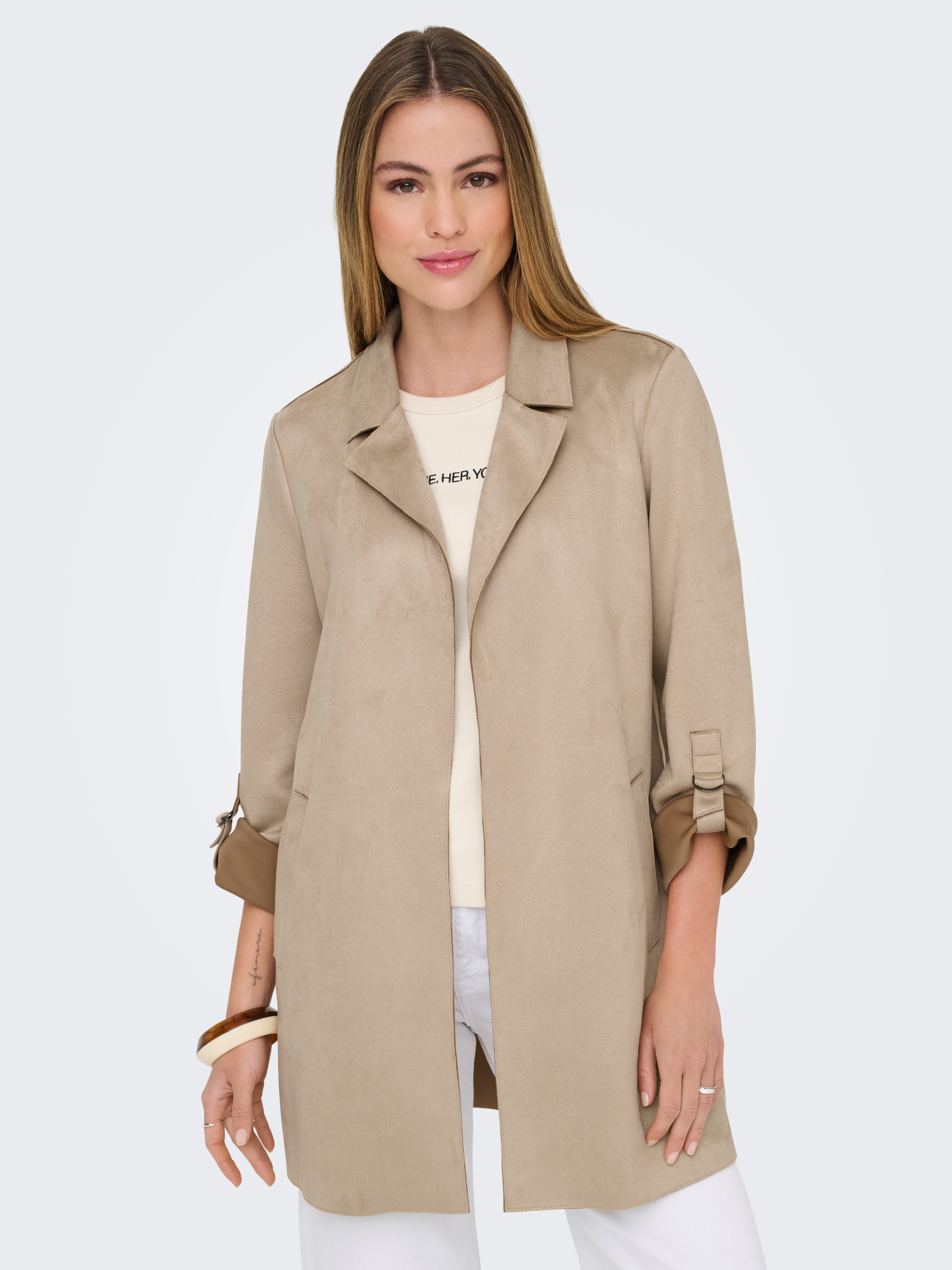 ONLY Langjacke ONLJOLINE FAUX SUEDE COAT LIFE CC OTW mit Reverskragen, weic günstig online kaufen