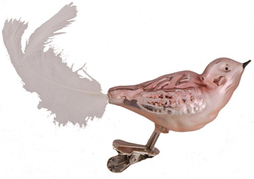 Krebs Glas Lauscha Weihnachtsbaumklammer CBK70442, Weihnachtsdeko, Christbaumschmuck (3-tlg), Glasvogel