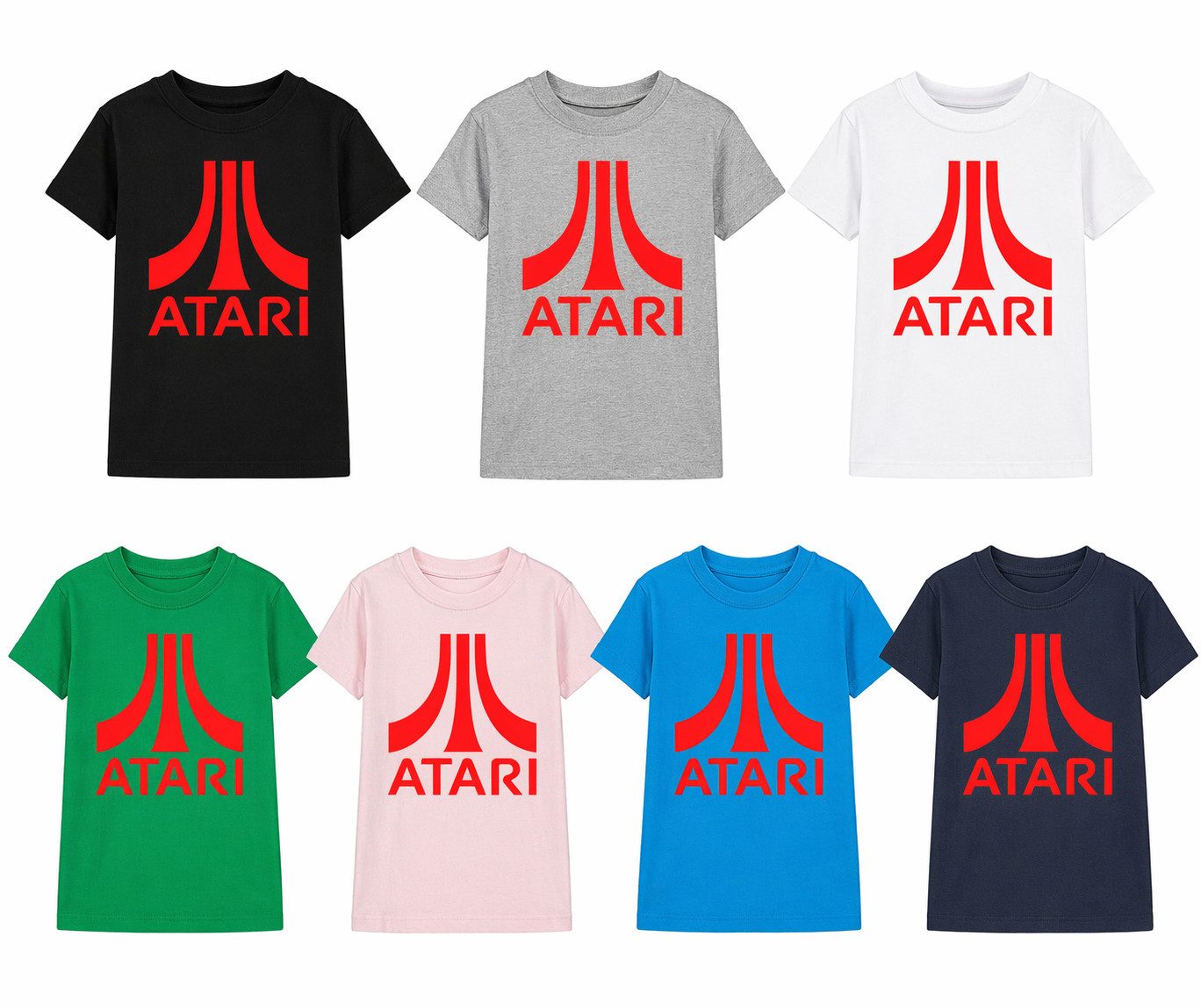 Blondie & Brownie T-Shirt Kinder T Shirt Atari Rot Logo Baumwolle Freizeit Komfort (Einzeln, Einzelartikel) Atari Logo Kinder T Shirt Rot Retro Baumwolle Freizeit bequem