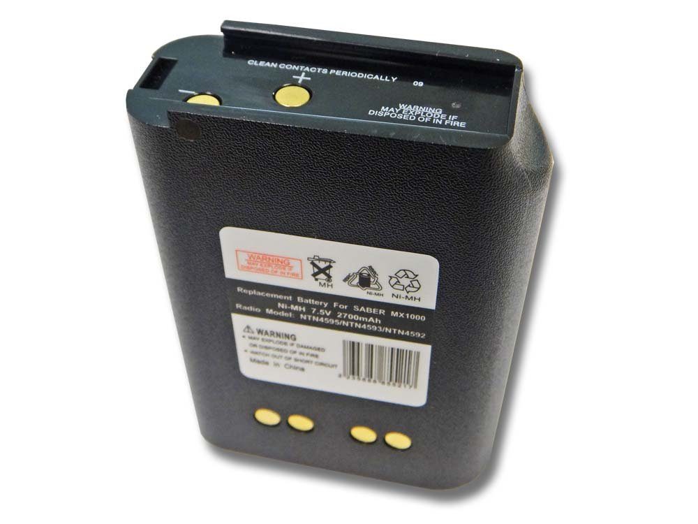 vhbw kompatibel mit Motorola Saber II R, III, I R, I, II Akku NiMH 2700 mAh (7,5 V)