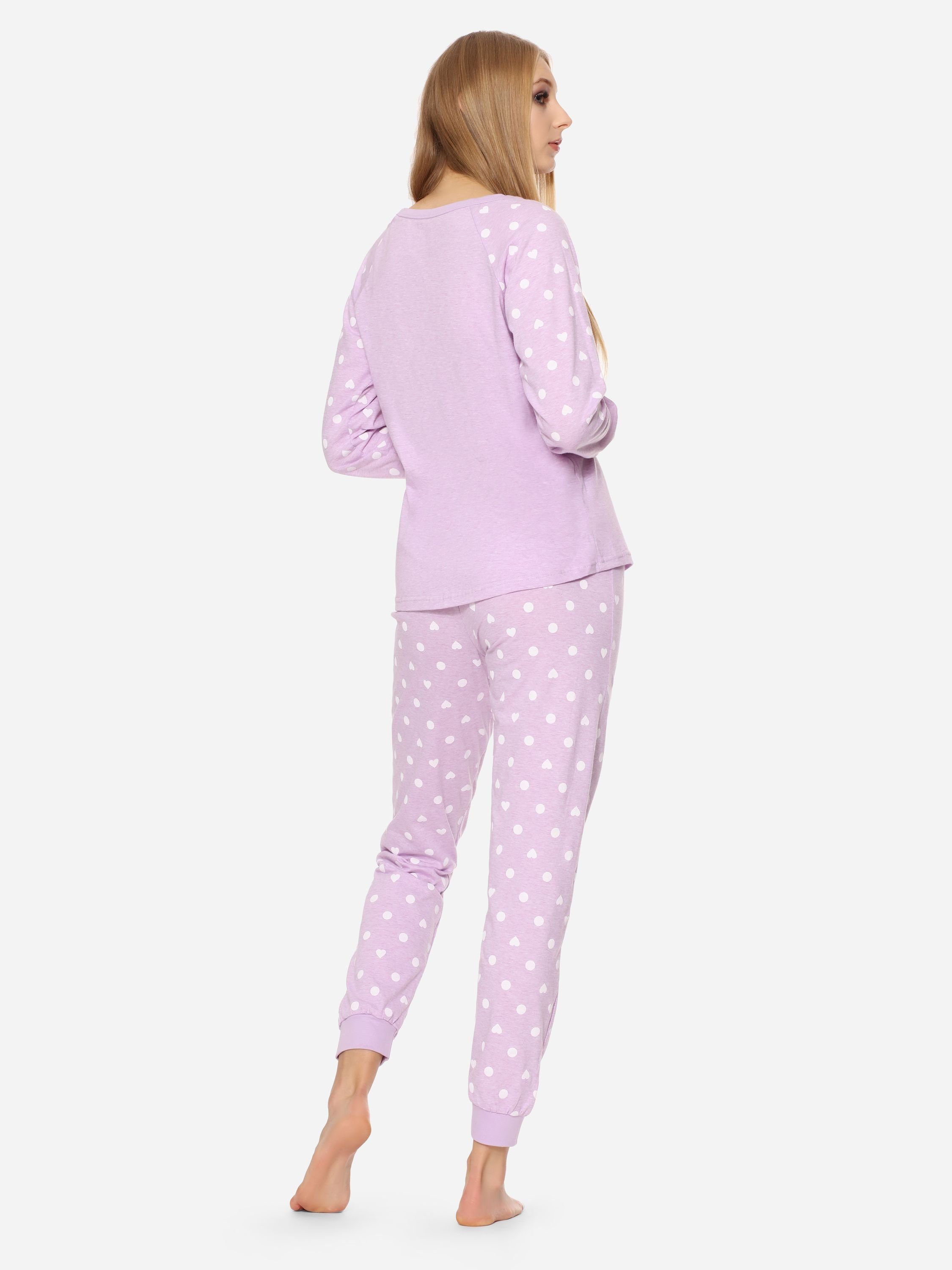 MSTR2438 Merry Schlafanzug Schlafanzug Style Damen Rosa-1C