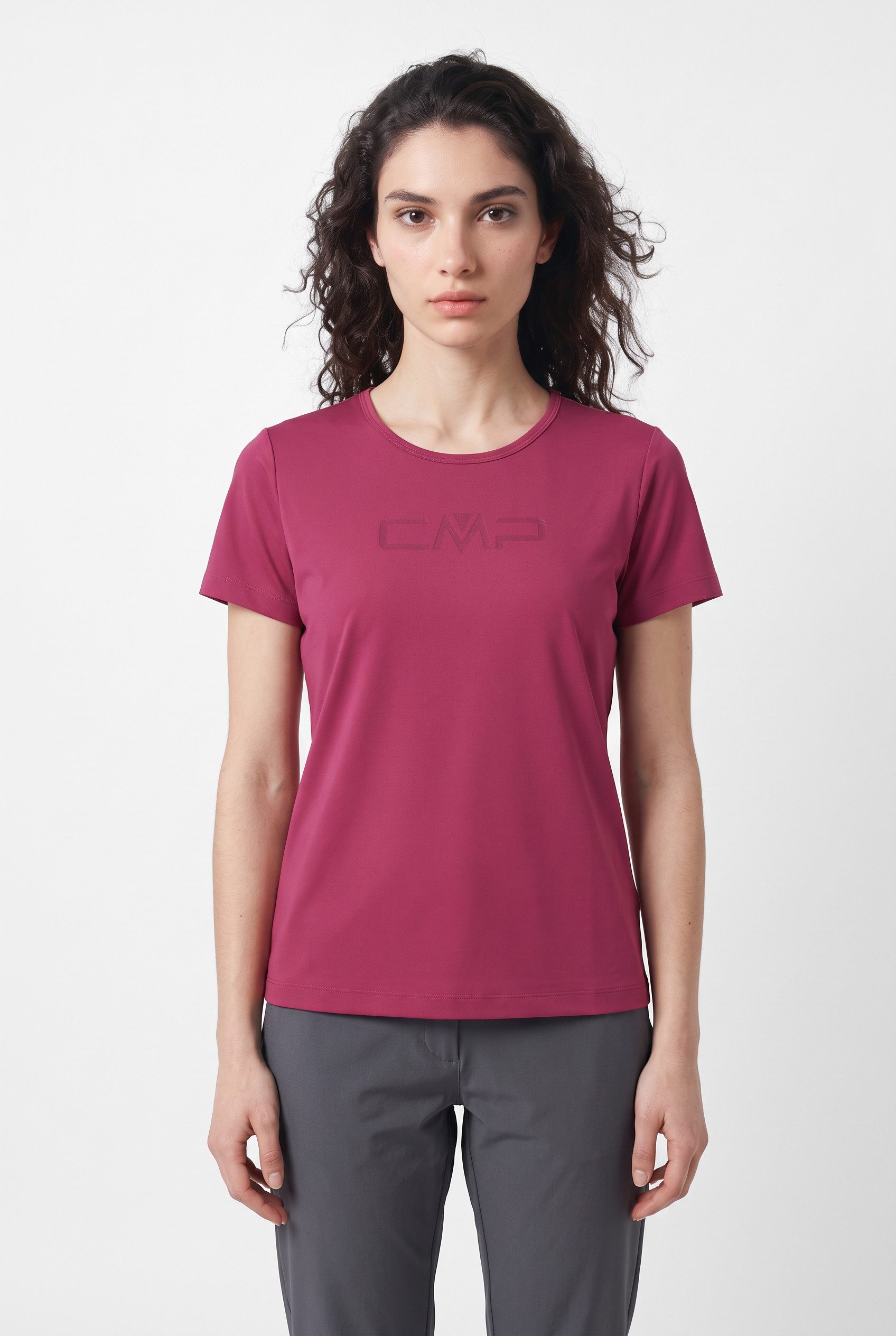 CMP Funktionsshirt WOMAN CO T-SHIRT für Erwachsene, mit sportlichem Stil, Kurzarm, gerader Abschluss