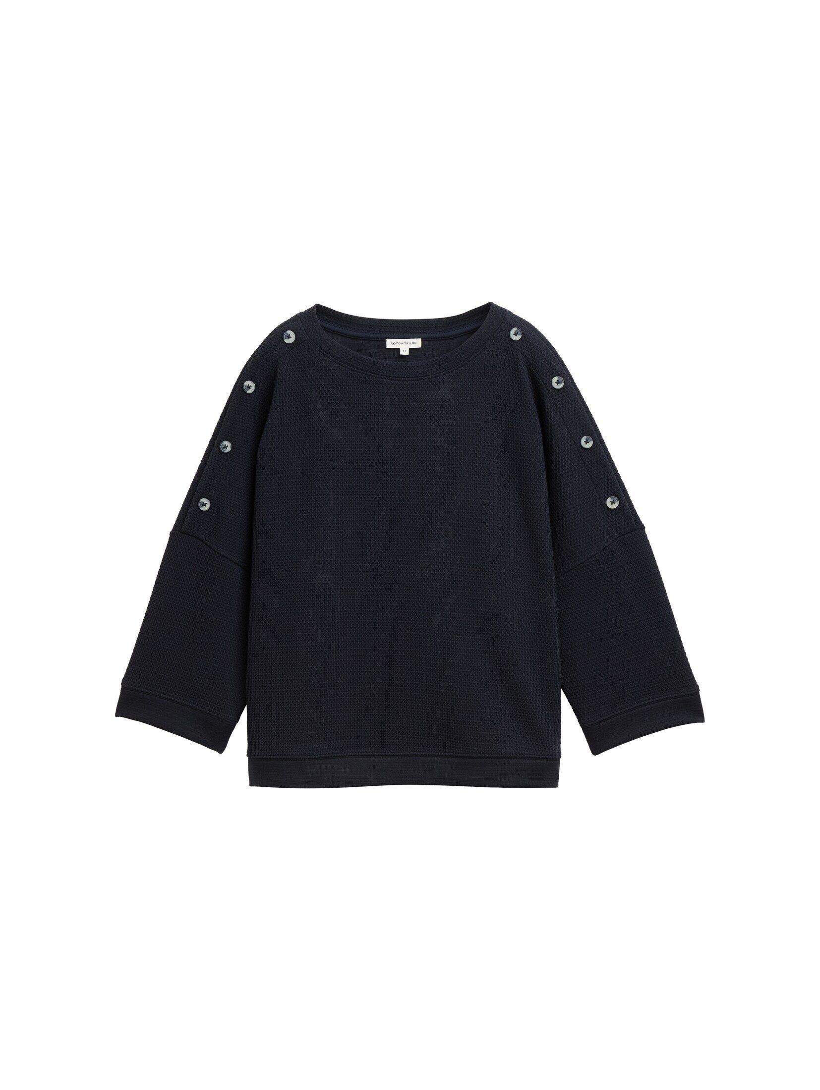 TOM TAILOR Sweatshirt Sweatshirt mit Knopf-Details günstig online kaufen
