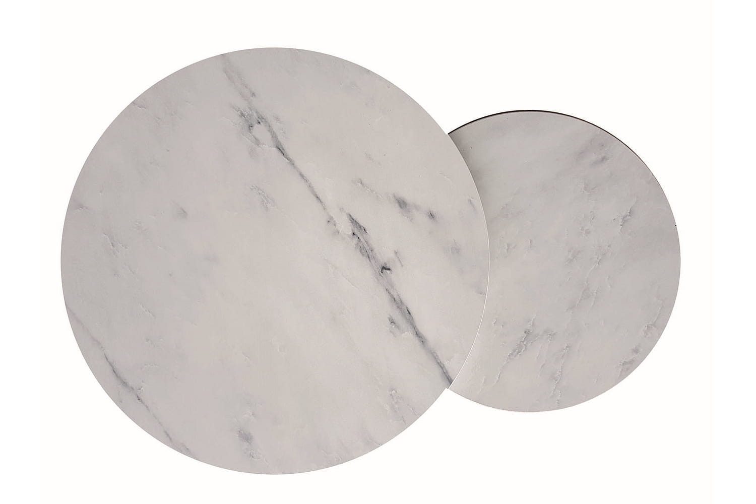 designimpex Couchtisch Design Wohnzimmertisch 2er Set Couchtisch GD-111 rund Tisch