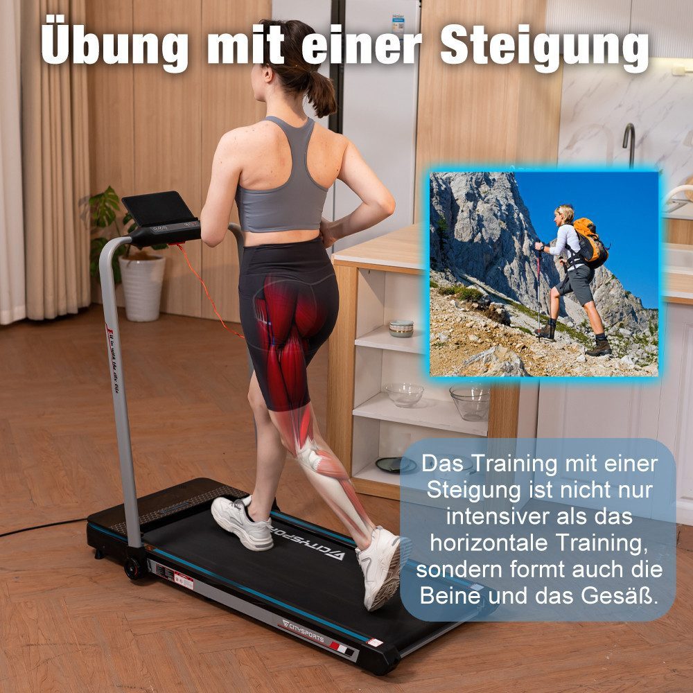 CITYSPORTS Laufband WP3S Klappbares Laufband für Zuhause 1400W Walking/Jogging Pad (Tool kits,Schmiermittel), 1-12km/h Max.Tragfähigkeit 120 kg, Bluetooth APP-Funktion