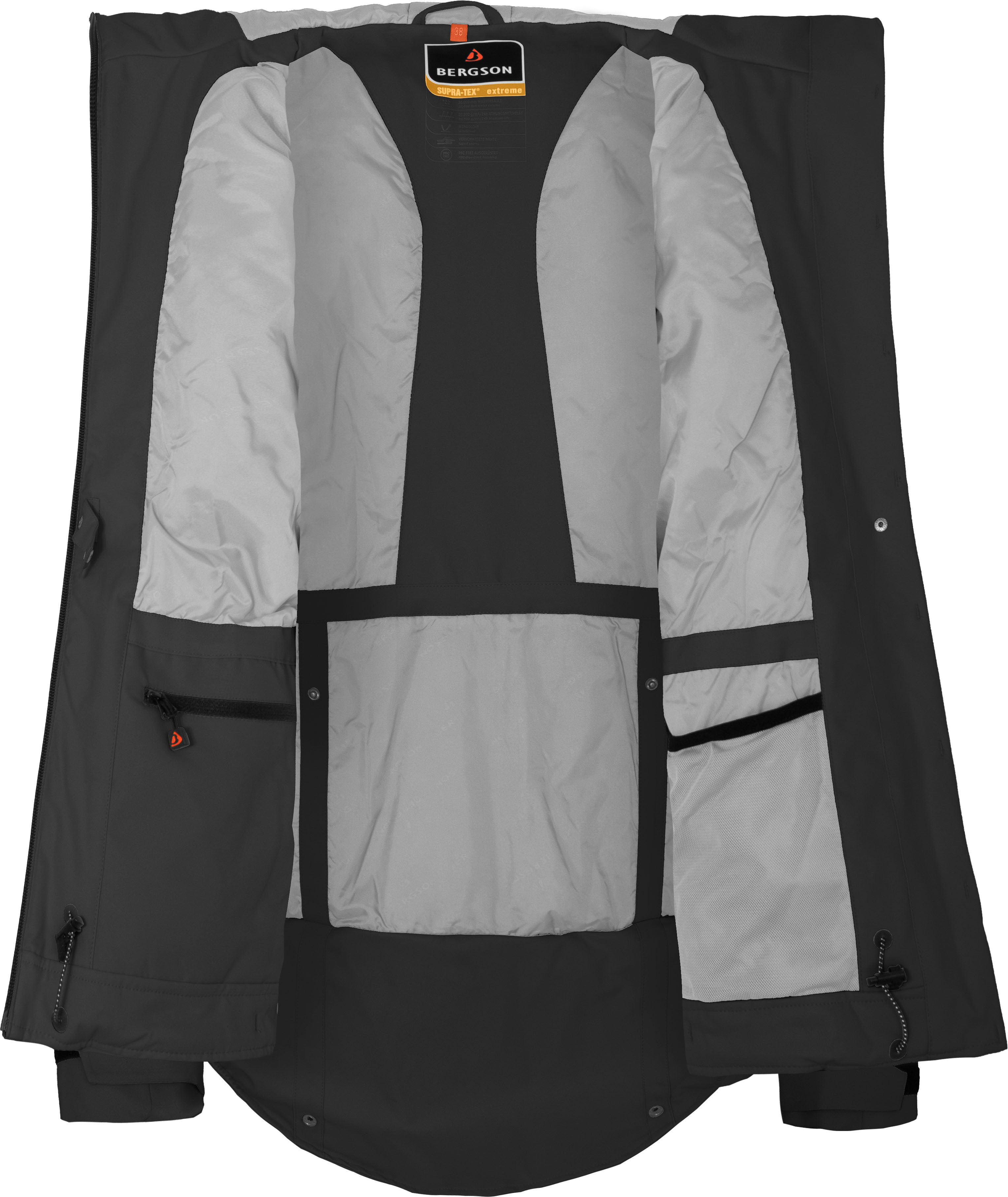 Bergson Regenjacke LEKNES Thermo Damen Regenjacke, leicht wattiert, recycelt, 20000 mm Wassersäule, No – Bild 5 von 5