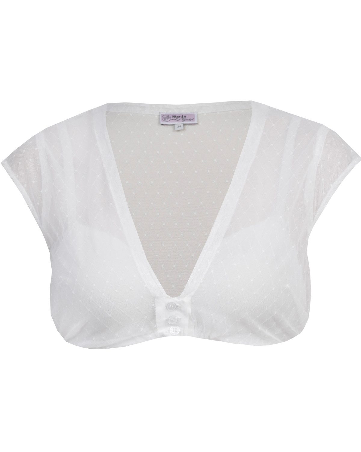 Dirndlbluse 'Halina-Dorina' Flügelarm Spitze 300100, Offwhite