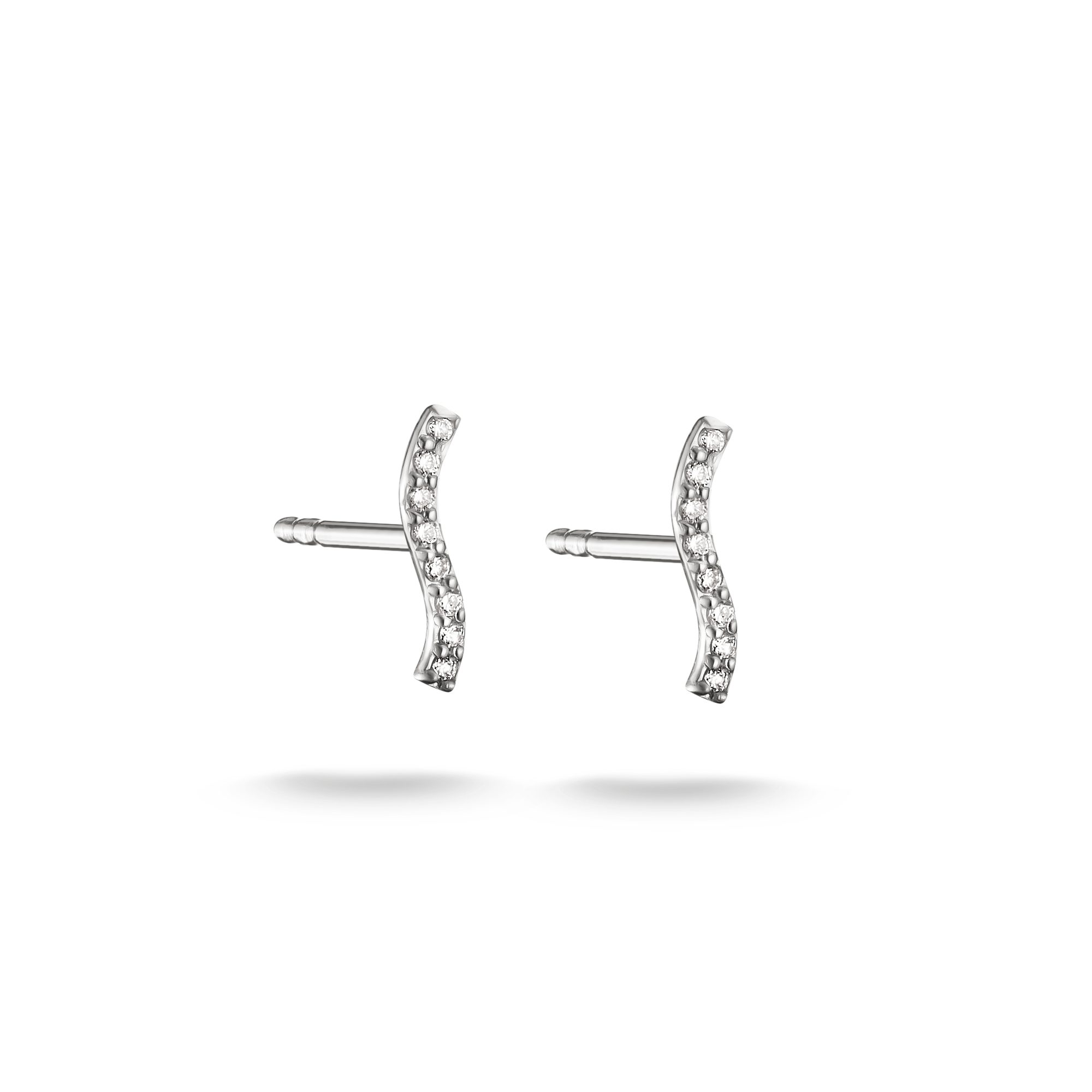 THOMAS SABO Paar Ohrstecker geschwungen Silber, mit Zirkonia (synth)