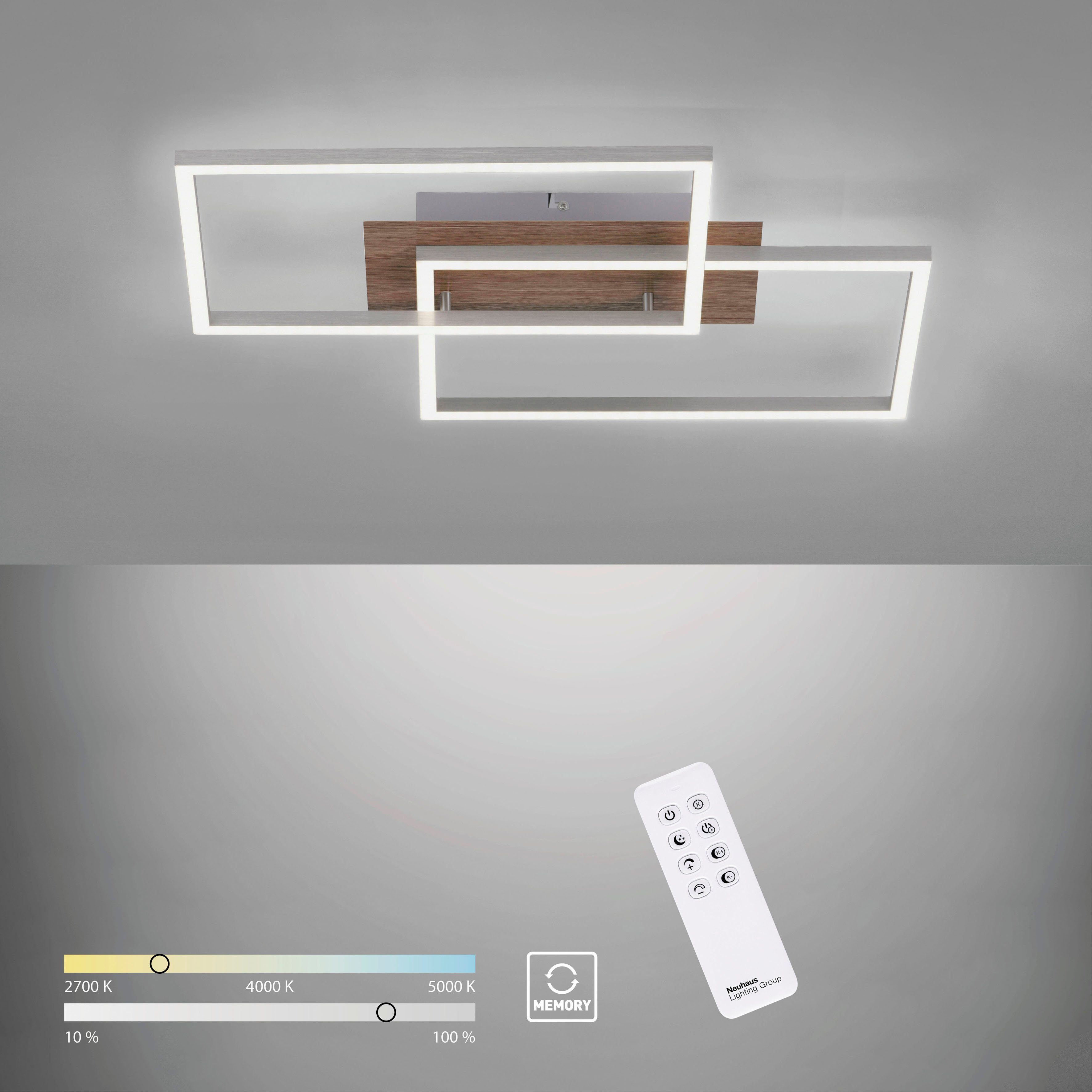 LED Leuchten inkl., Infrarot über dimmbar LED Direkt Deckenleuchte Fernbedienung, fest Lieferumfang Trennung - im IVEN, Fernbedienung, kaltweiß, enthalten warmweiß vom nach Memory, integriert, Netz, Infrarot-Fernbedienung Dimmfunktion,