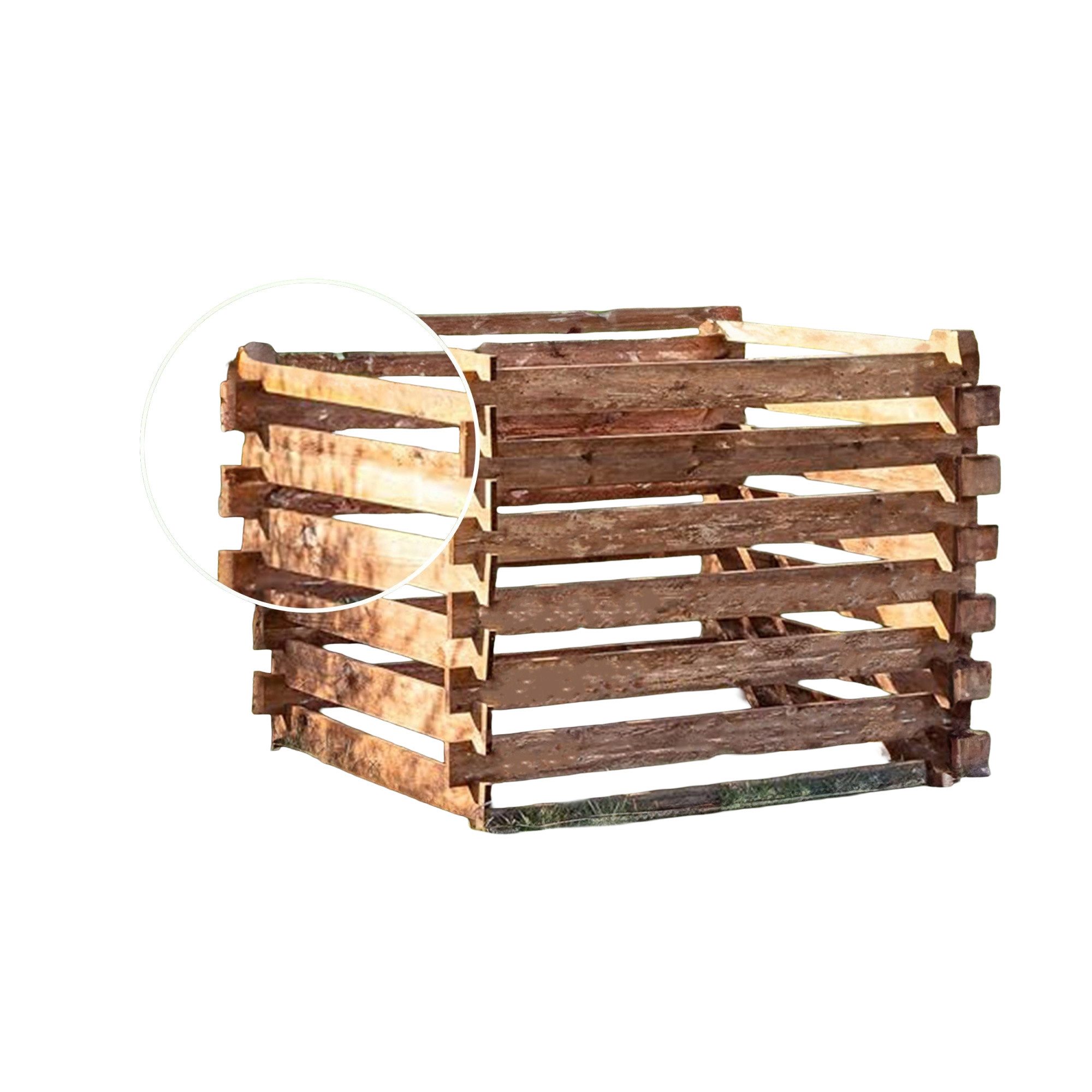 Gartenpirat Komposter 90x90x70 cm Komposter für den Garten aus Holz mit Stecksystem Kompost, BxTxH: 90x90x70 cm