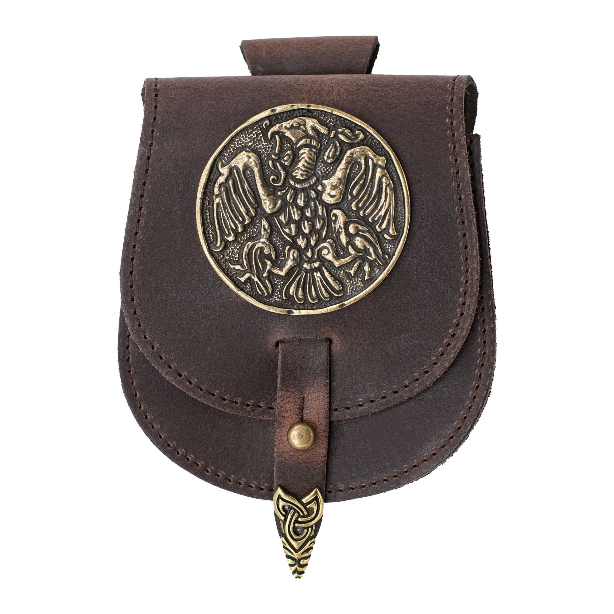 Vehi Mercatus Ritter-Kostüm Tarsoly Tasche Braun Turul