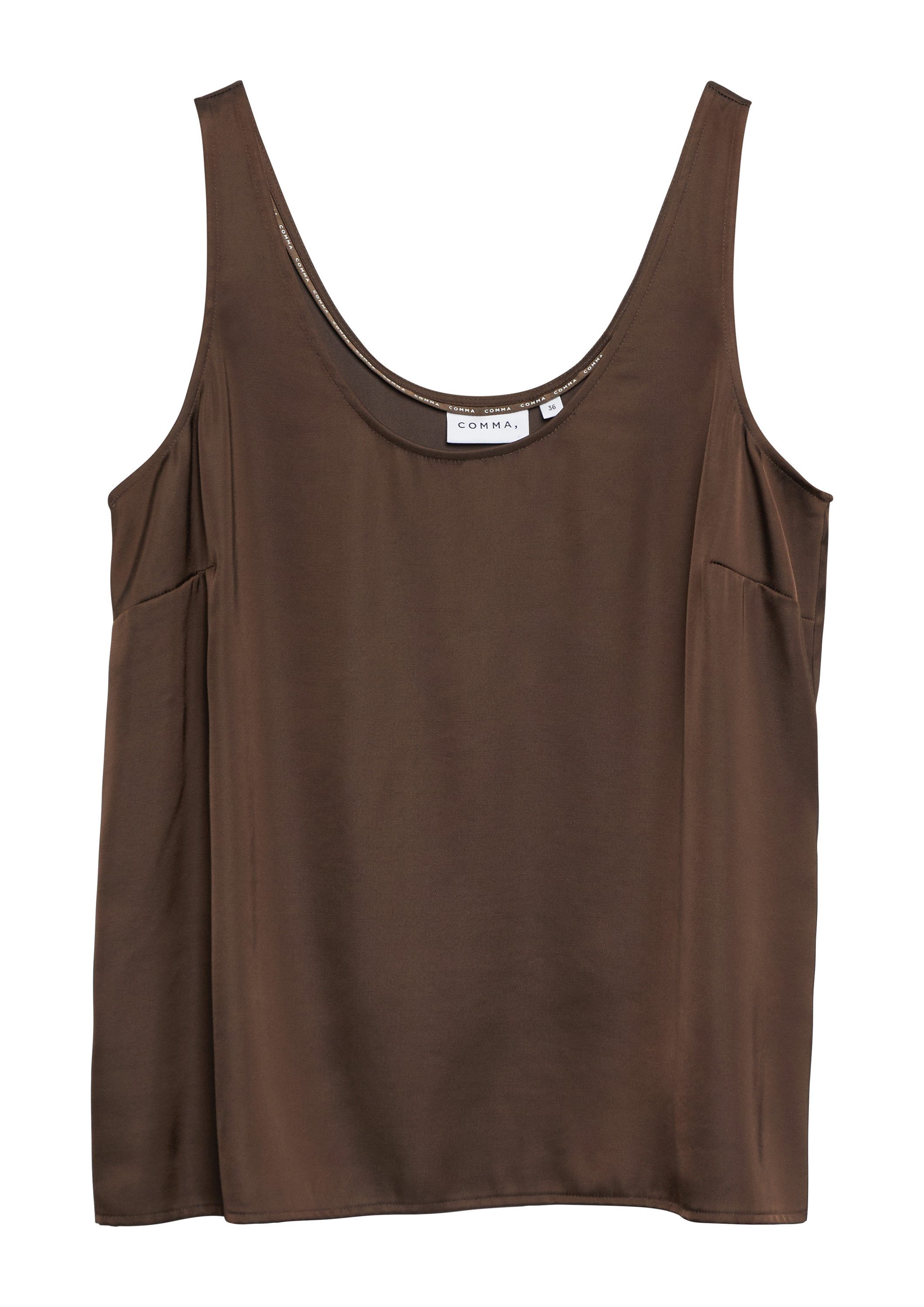 comma Blusentop Bluse Satin-Top