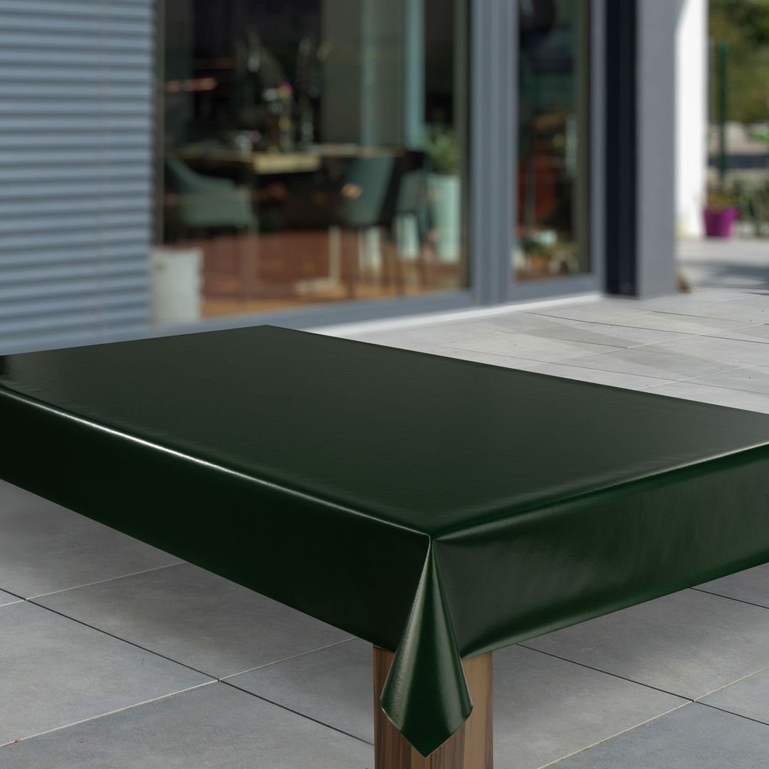 laro Tischdecke Wachstuch-Tischdecken Abwaschbar Moosgrün Metallic rechteck günstig online kaufen
