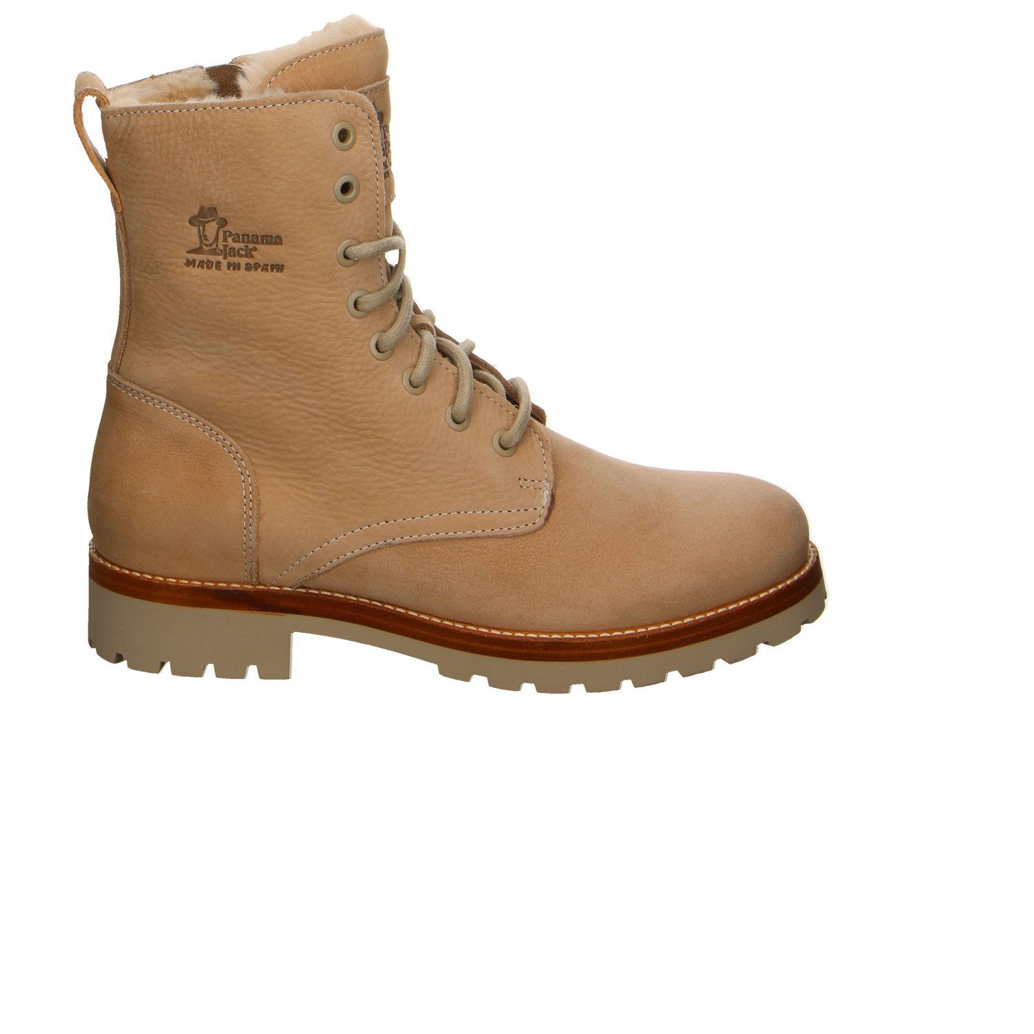 Panama Jack Frisia/056401 Nubuk Schnürstiefelette beige Stiefelette