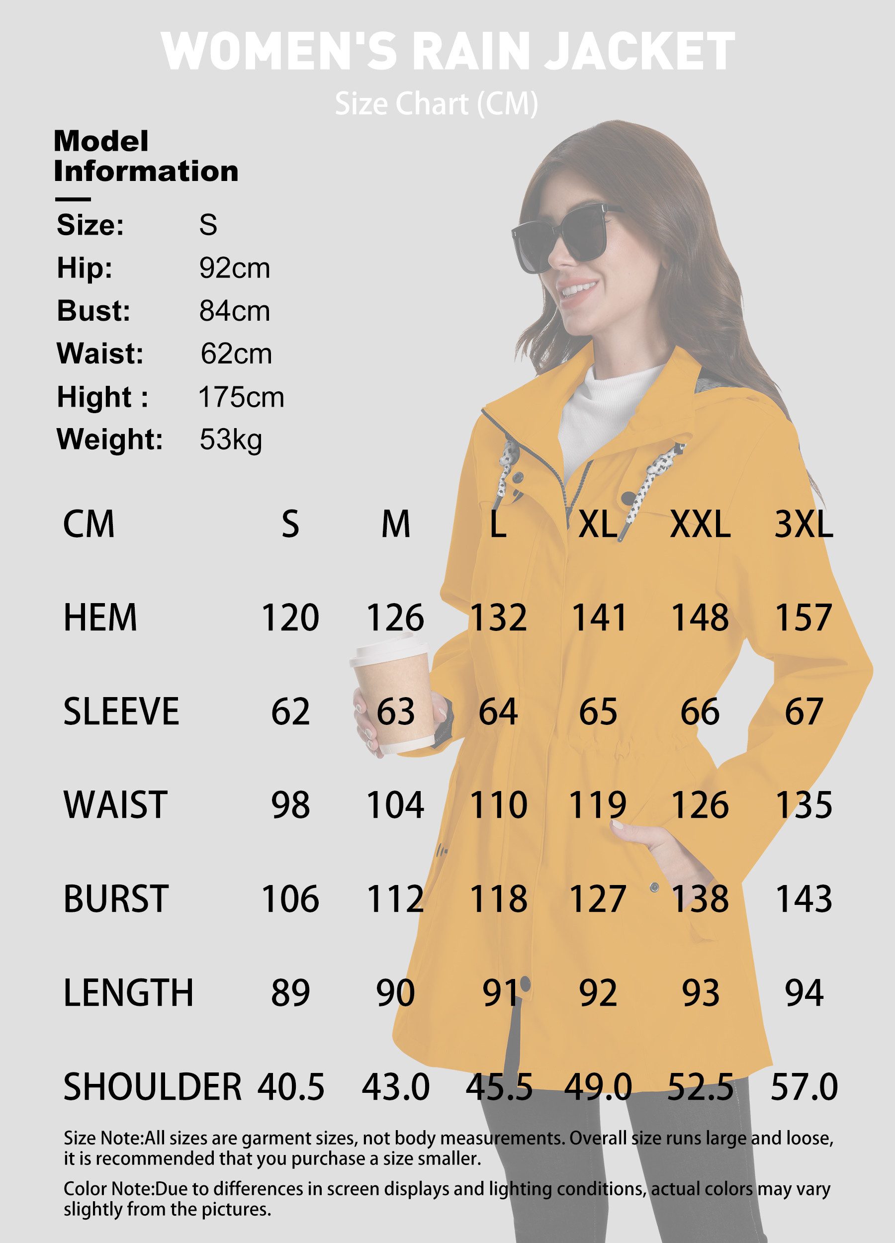 ATLASLAVA Regenjacke Damen Lang – Wasserdicht & Atmungsaktiv mit Kapuze (1- günstig online kaufen