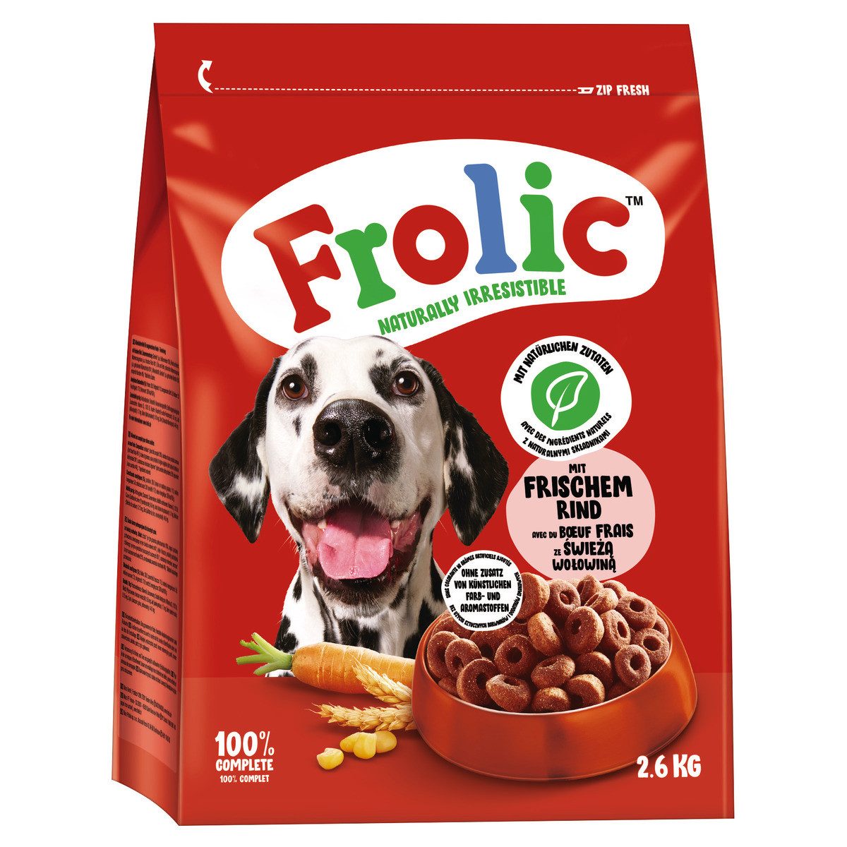 Frolic Rind 2,6 kg, Trockenfutter für: Hund