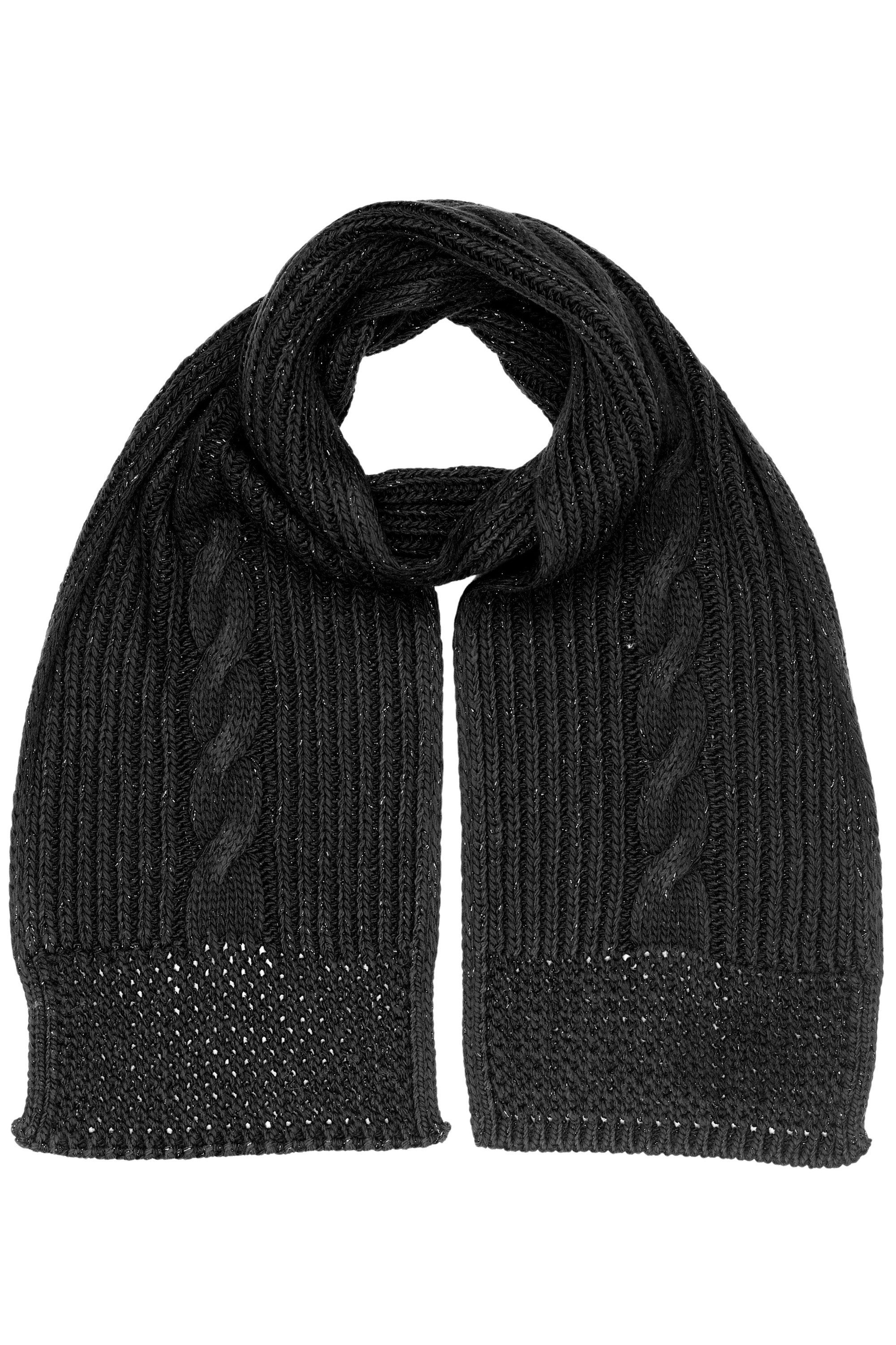 COLLEZIONE ALESSANDRO Strickschal Warm, (1-St), mit Zopfmuster und dezentem Glitzer