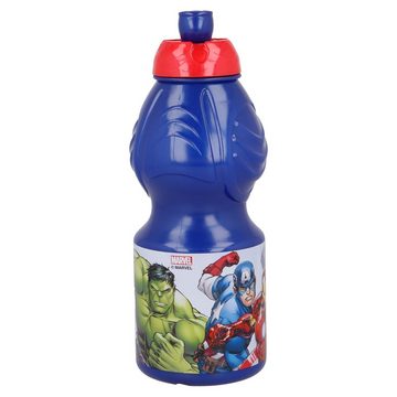 MARVEL Lunchbox Avengers 4 teiliges Lunch Set - Brotdose Trinkflasche Besteck, (4-tlg)