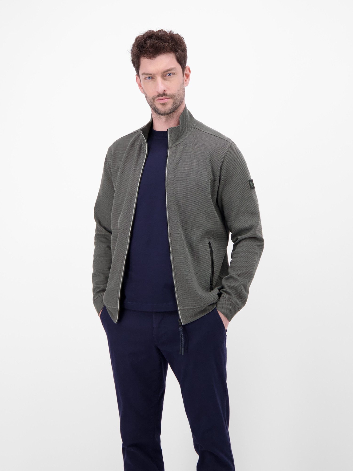LERROS Sweatjacke Sweatjacke aus Baumwollmischgewebe