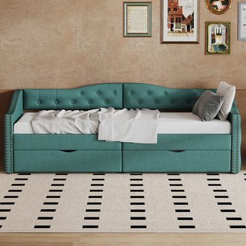 MODFU Schlafsofa Einzel-Tagesbett mit Schubladen, großer Stauraum, Tagesbett Sofabett 90*200cm, ohne Matratze