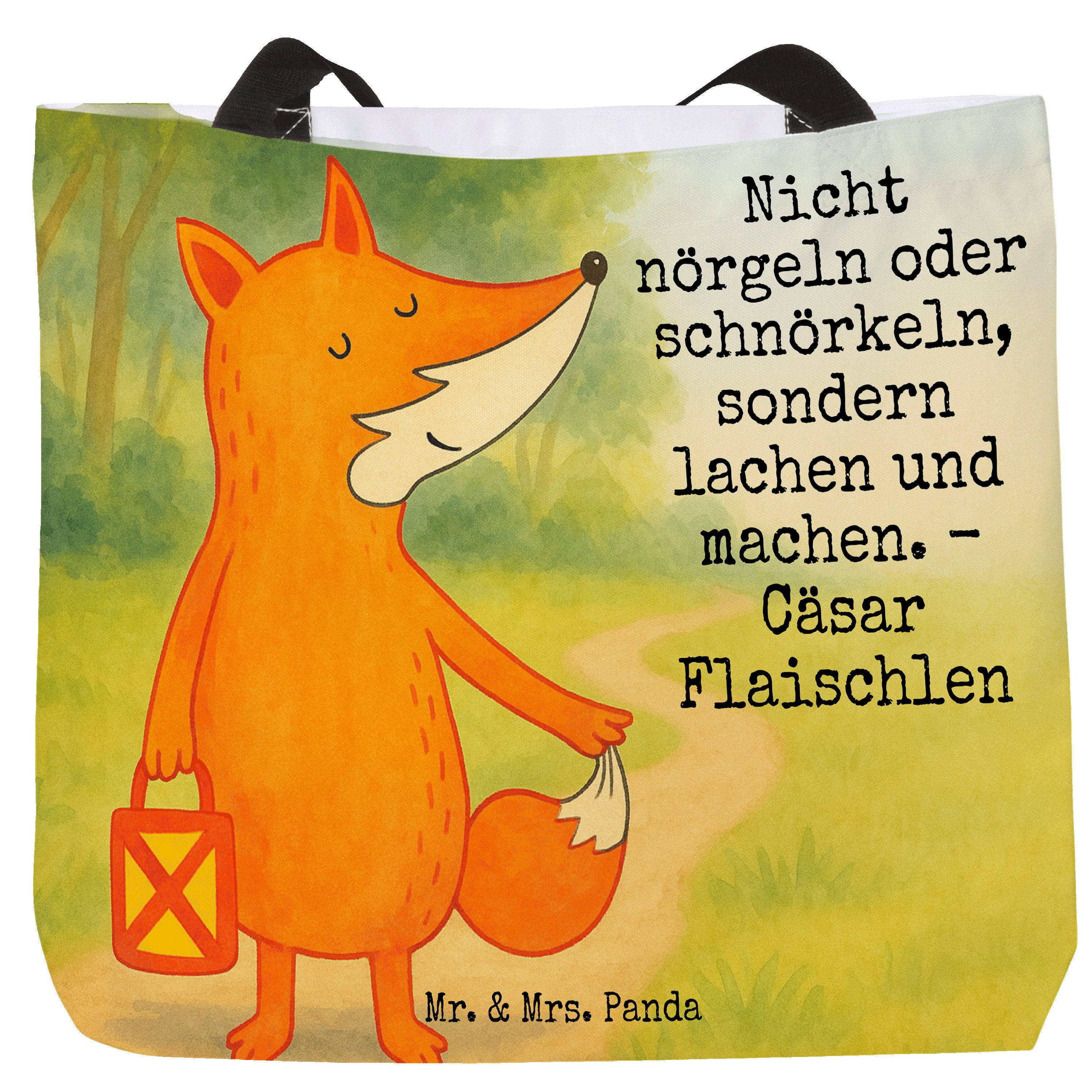 Shopper Fuchs Laterne Design, Stoffbeutel, Weiß, Tote Bag, Sankt Martin, Stra