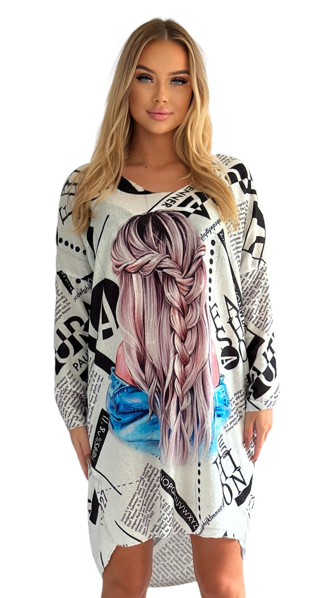 Mississhop Strickkleid Damen Strickkleid Pullover Strickpullover günstig online kaufen