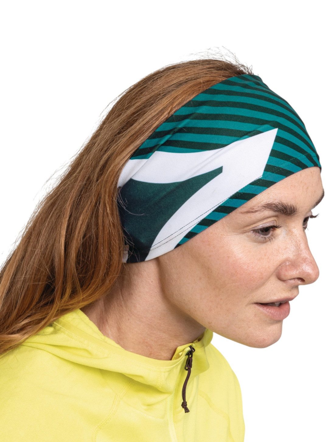 Schöffel Stirnband Masua (leicht, warm, elastisch) grün/weiss - 1 Stück