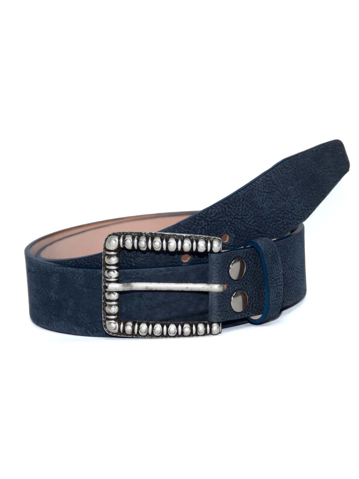 Bag & Belt Ledergürtel Damen-Vario-Gürtel 4cm Nubuc Struktur -Blue