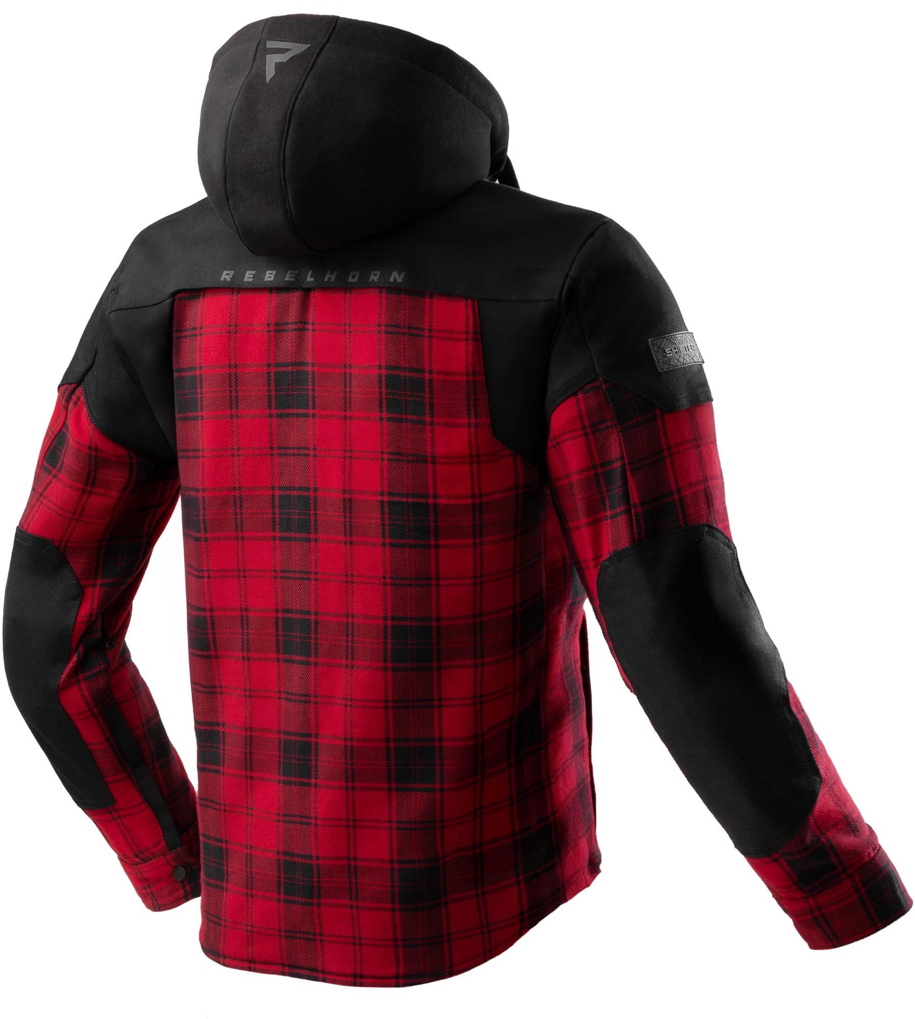 Rebelhorn Motorradjacke Shifter Motorrad Hemd Rückenprotektor enthalten,Verbindungsreißverschluss,Ellenbogenpro