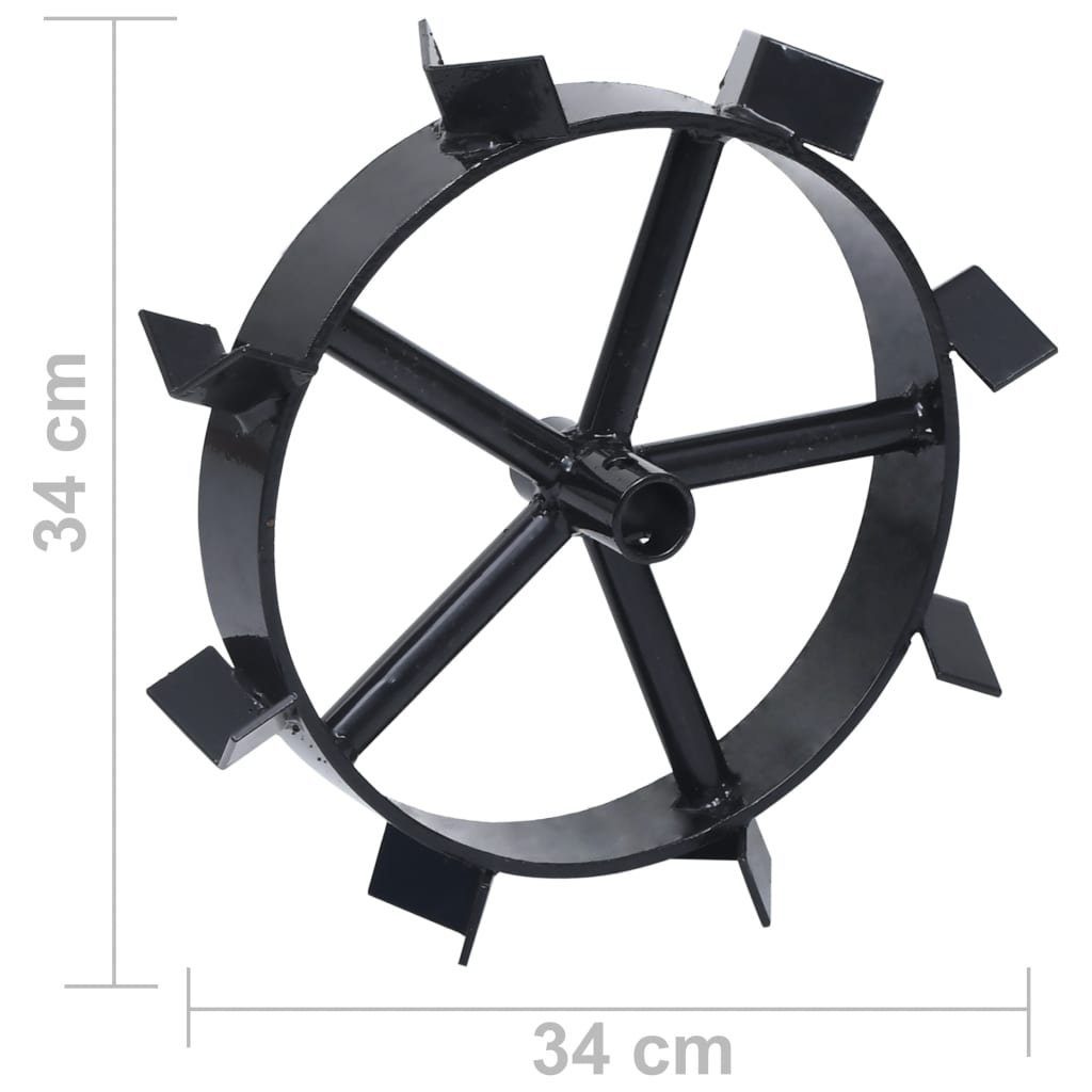 Benzin-Gartenfräse 6,5 Stk. PS vidaXL Akku-Motorhacke 2 für Metallräder