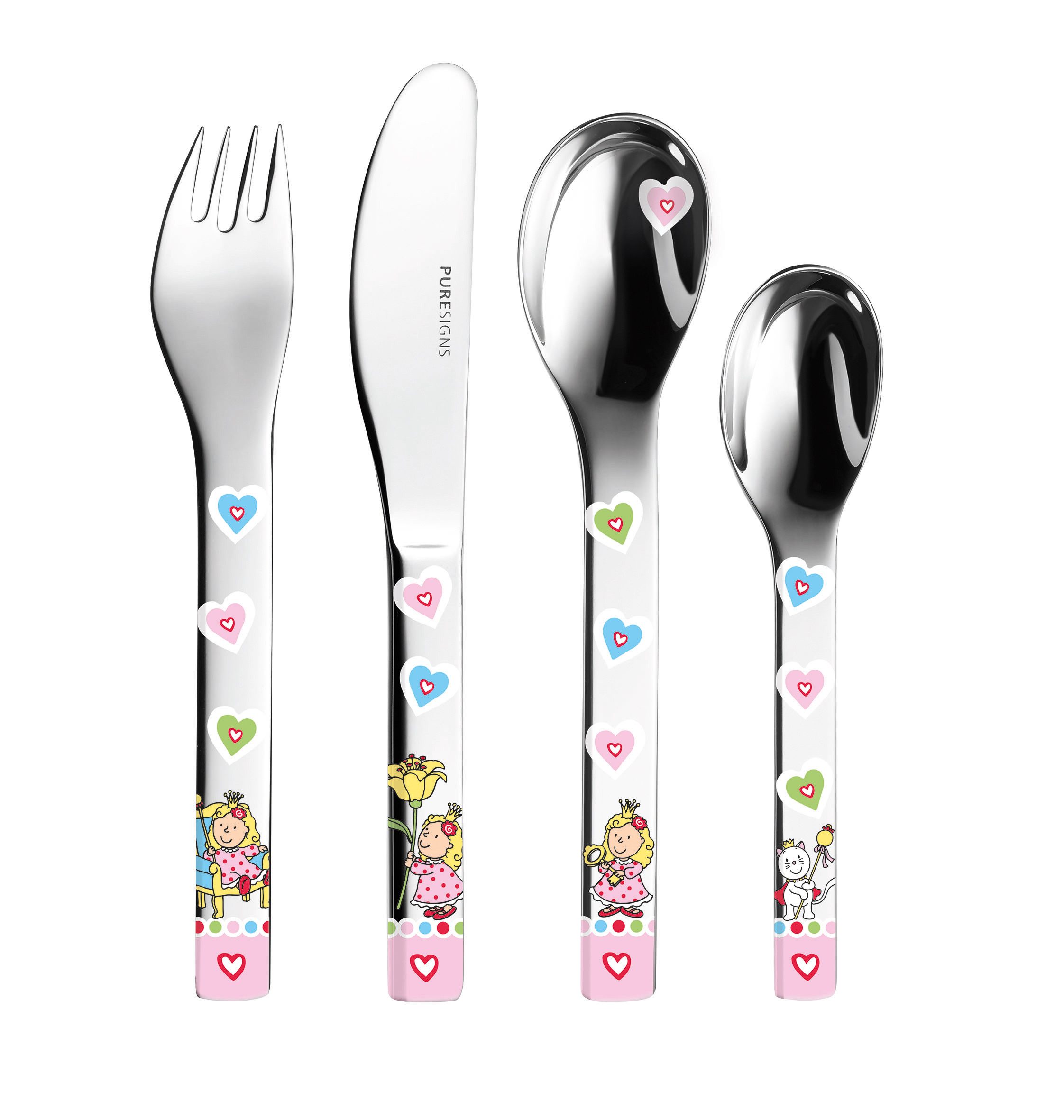 PURESIGNS Kindergeschirr-Set NELIA (7-tlg), 1 Personen, Edelstahl 18/10, Porzellan, Plastikfreier Essgenuss für die Kleinen – Bild 4 von 5