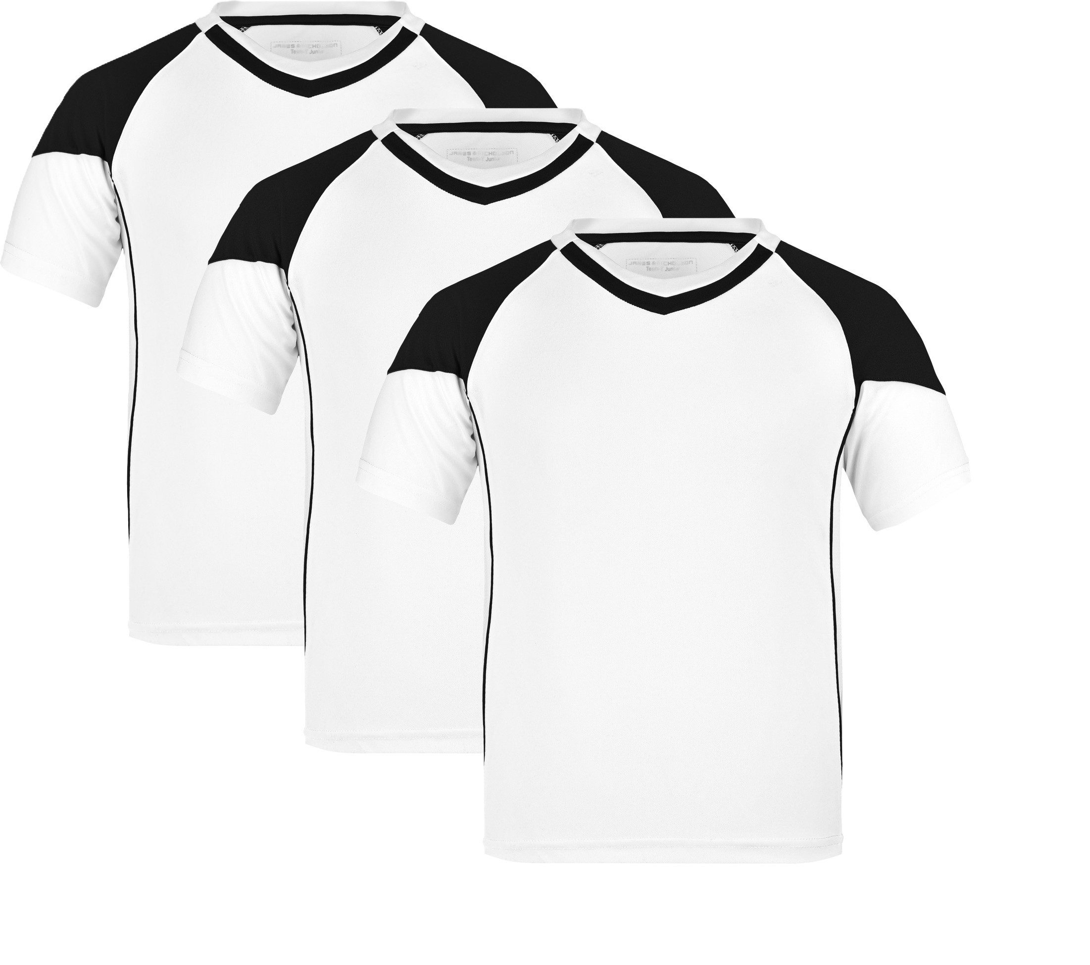 James & Nicholson Funktionsshirt 3er-Pack Funktionelles Kinder Teamshirt Team-T Junior JN338K (Spar-Set, 3er-Pack) Atmungsaktiv, feuchtigkeitsregulierend und schnell trocknend