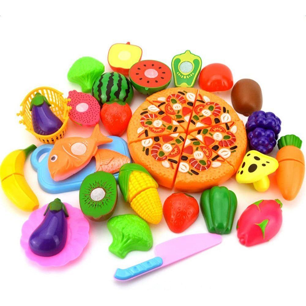 GelldG Lernspielzeug Kinder Küchenspielzeug Lebensmittel Spielzeug Rollenspiele