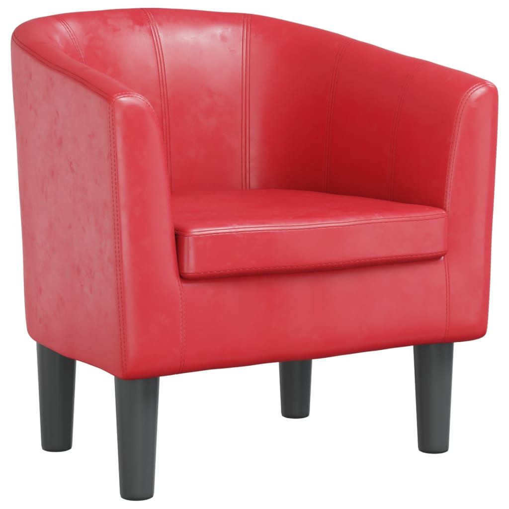vidaXL Sessel Clubsessel Rot Kunstleder (1-St) günstig online kaufen