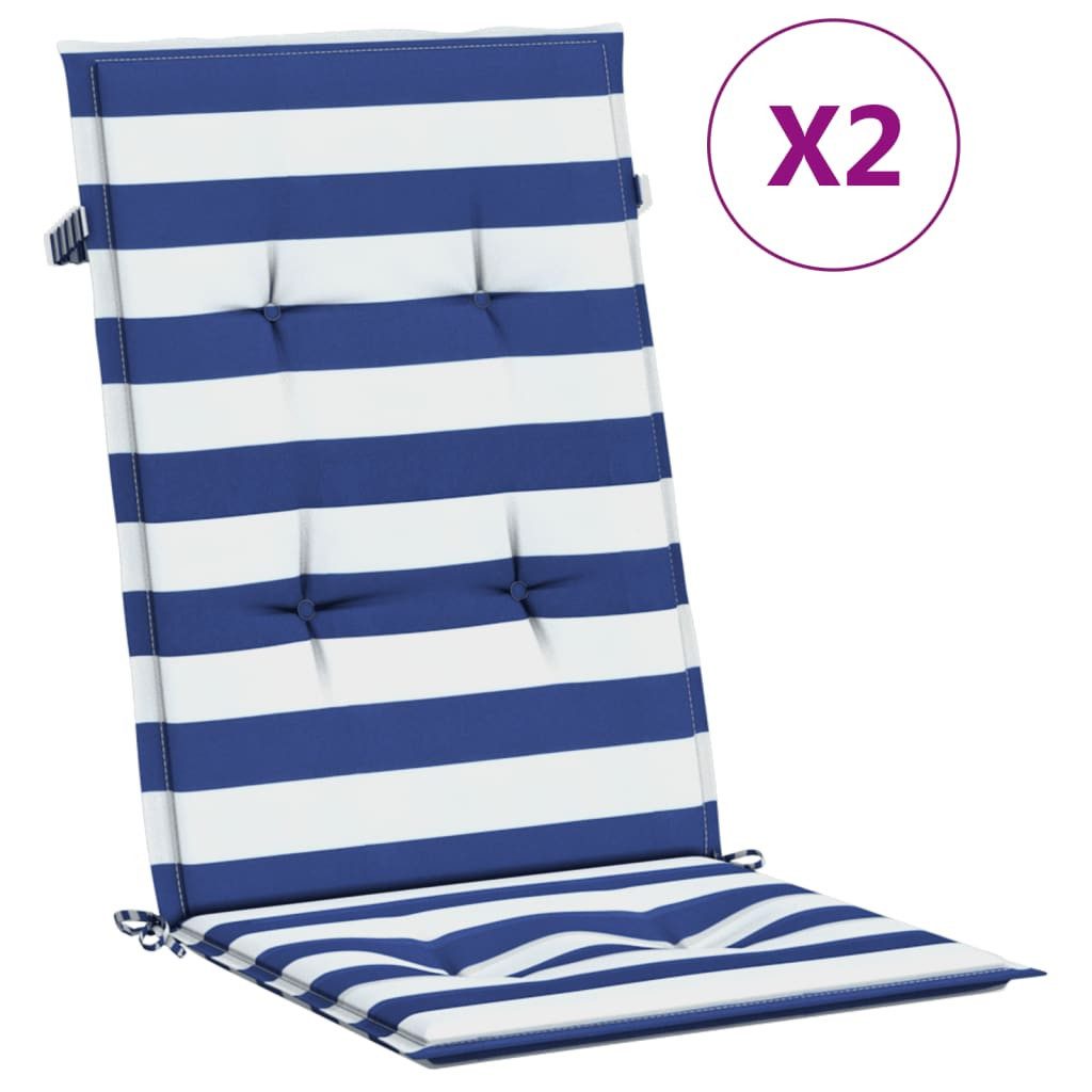 vidaXL Hochlehnerauflage, Gartenstuhl Auflagen 2 Stk. günstig online kaufen