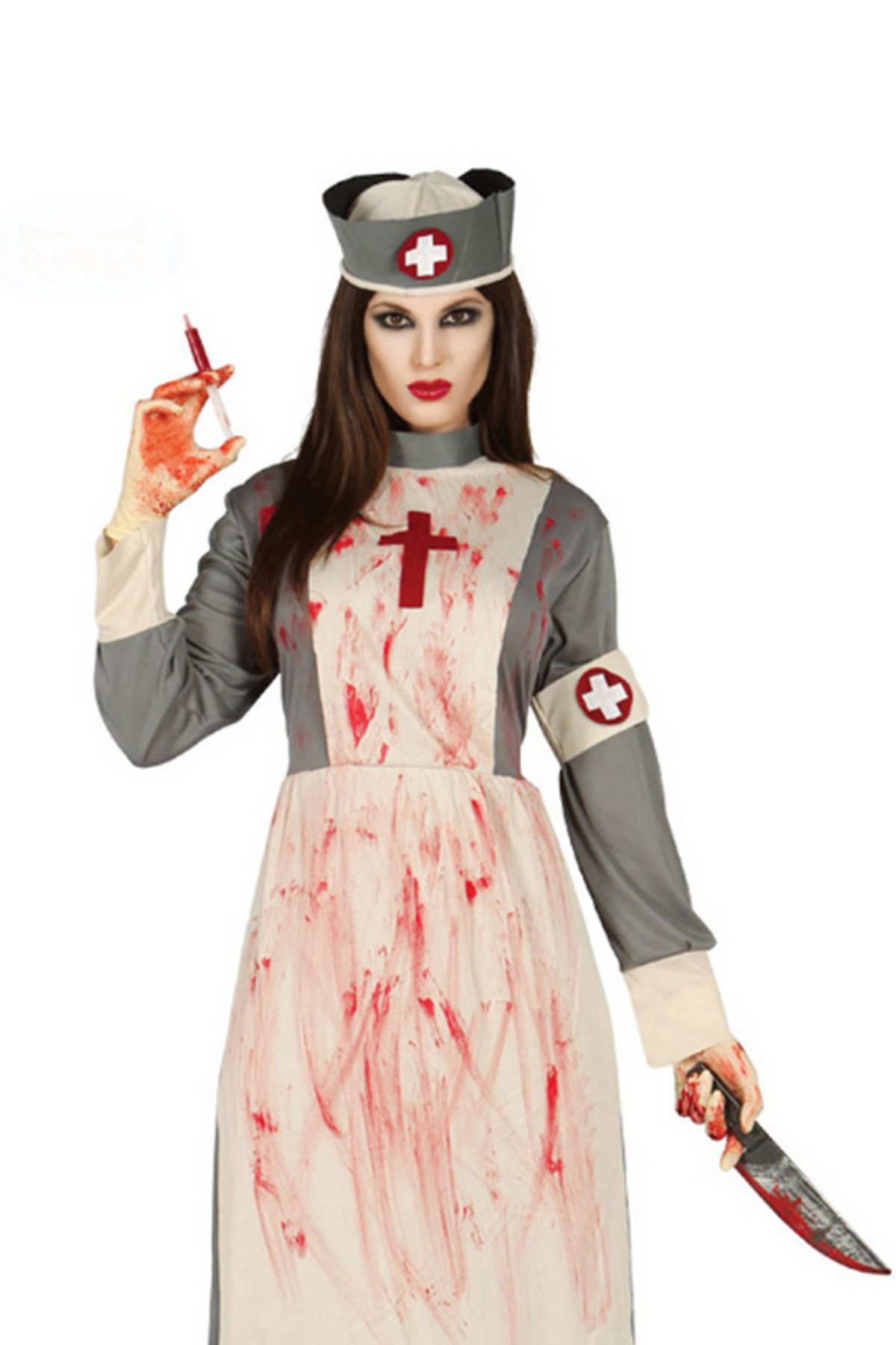 CHAKS Hexen-Kostüm Zombie Krankenschwester Damen Kostüm 'Bloody Nurse