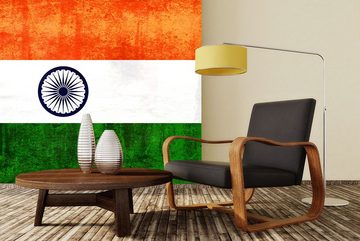 WandbilderXXL Fototapete Indien, glatt, Länderflaggen, Vliestapete, hochwertiger Digitaldruck, in verschiedenen Größen