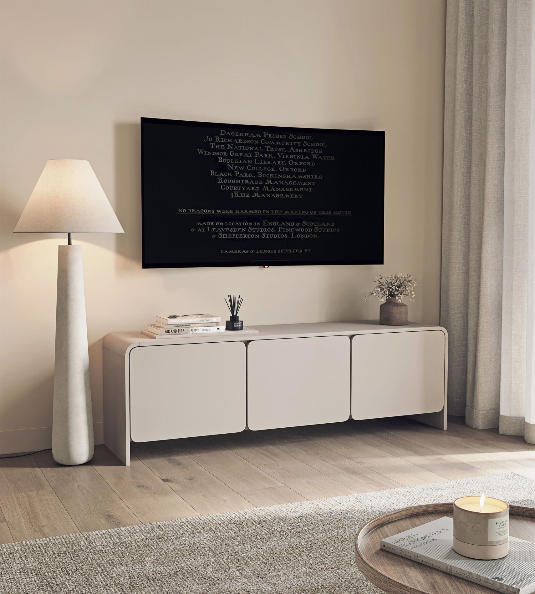 Selsey TV-Schrank LUMMO TV-Lowboard mit 3 Soft-Close-Türen und Stauraum, Ka günstig online kaufen