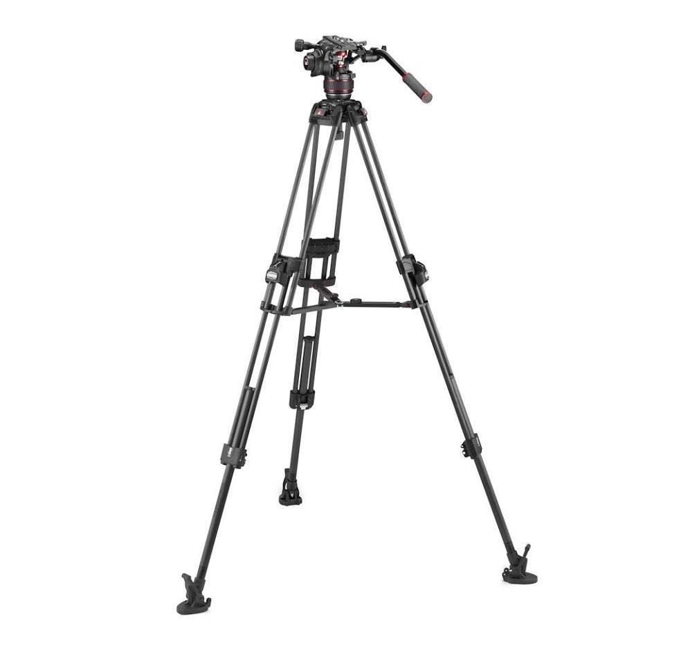 Manfrotto Nitrotech 608 mit Stativ 645 Fast Twin Stativhalterung