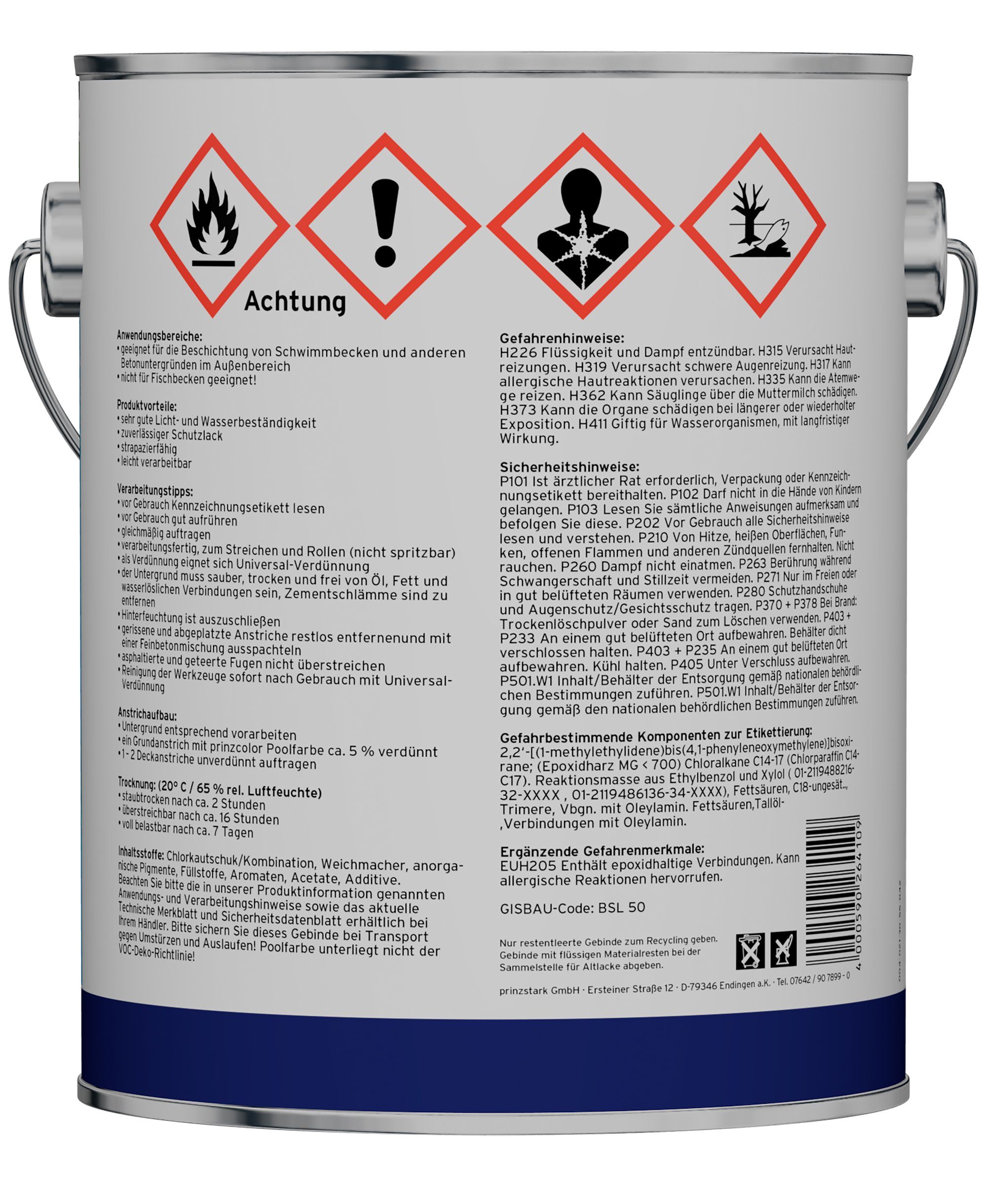 Thumbnail - plid Acryl-Flüssigkunststoff Premium Poolfarbe Schwimmbeckenfarbe Unterwasserfarbe Poolblau Set, Schnelltrocknend