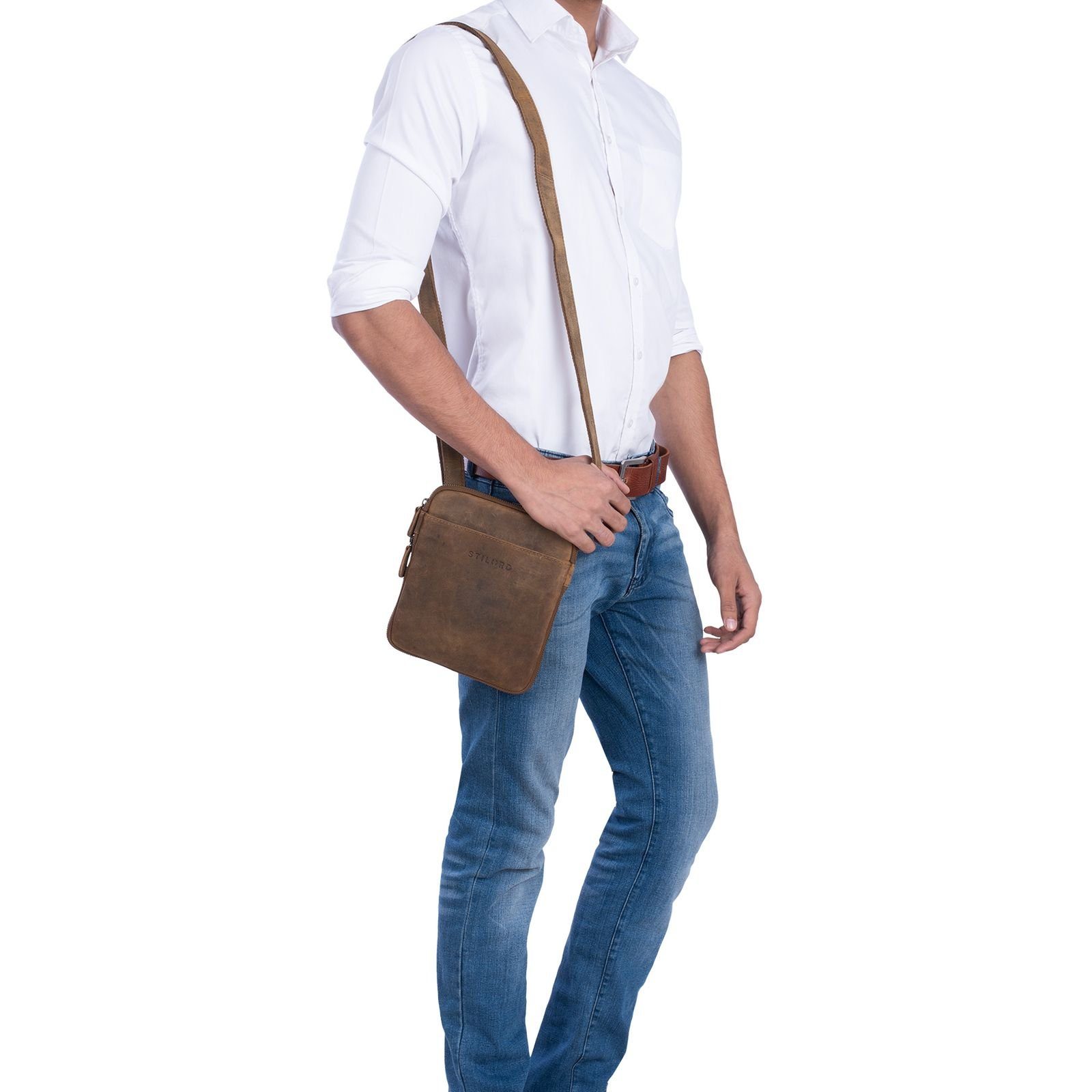 STILORD Schultertasche "Carson" Kleine Herren Leder günstig online kaufen