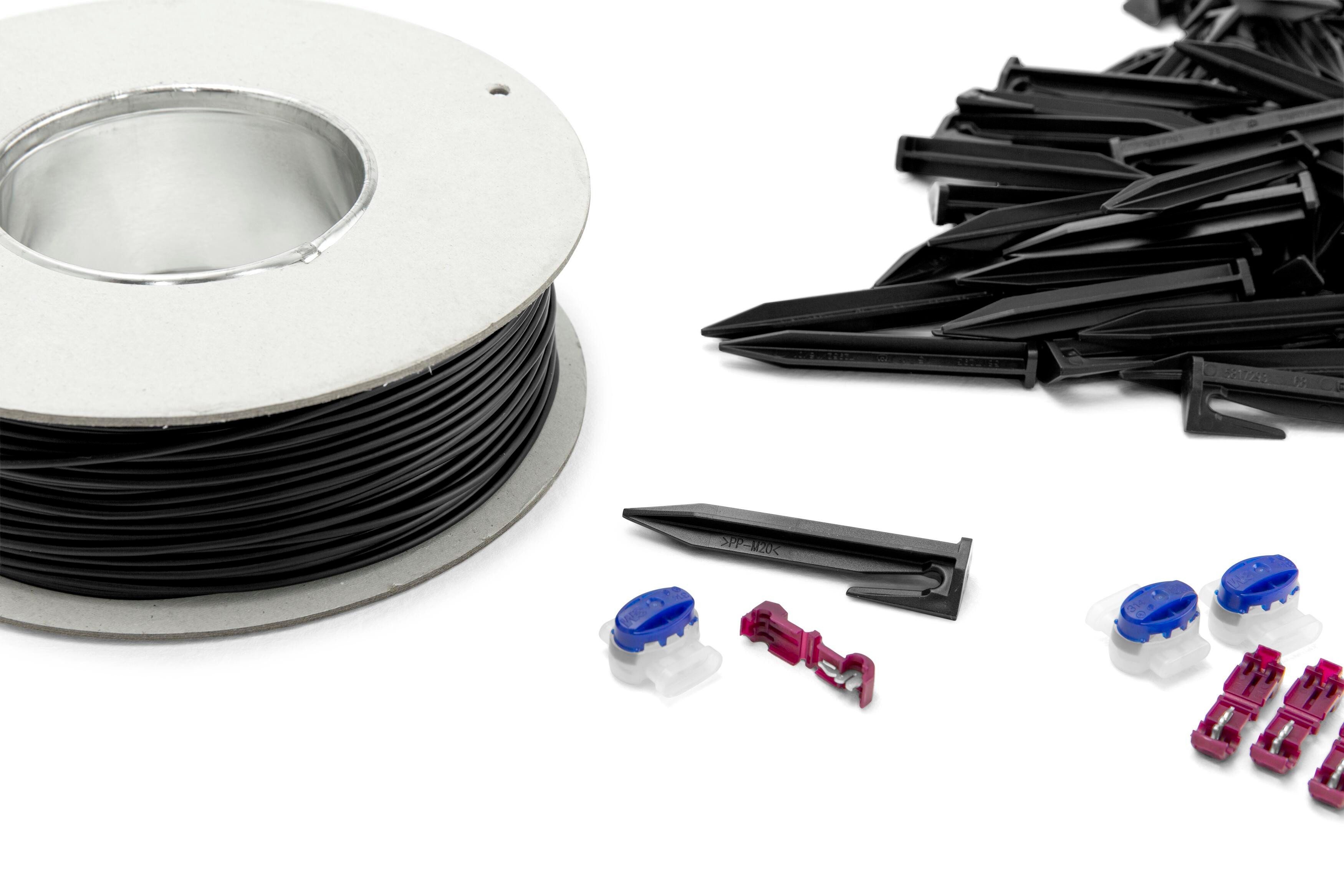 Husqvarna Rasenmähroboter Automower Installations-Kit S, 150 m Begrenzungskabel, 300 Haken, 3 Kuppler und 5 Steckverbinder