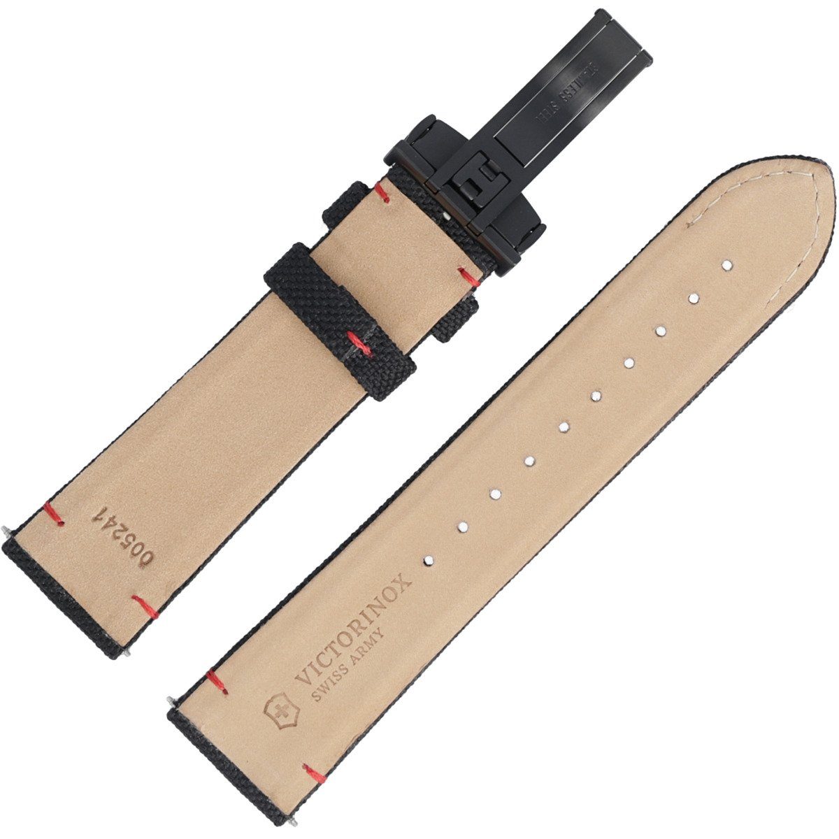 Victorinox Uhrenarmband 22mm Textil Schwarz 5241