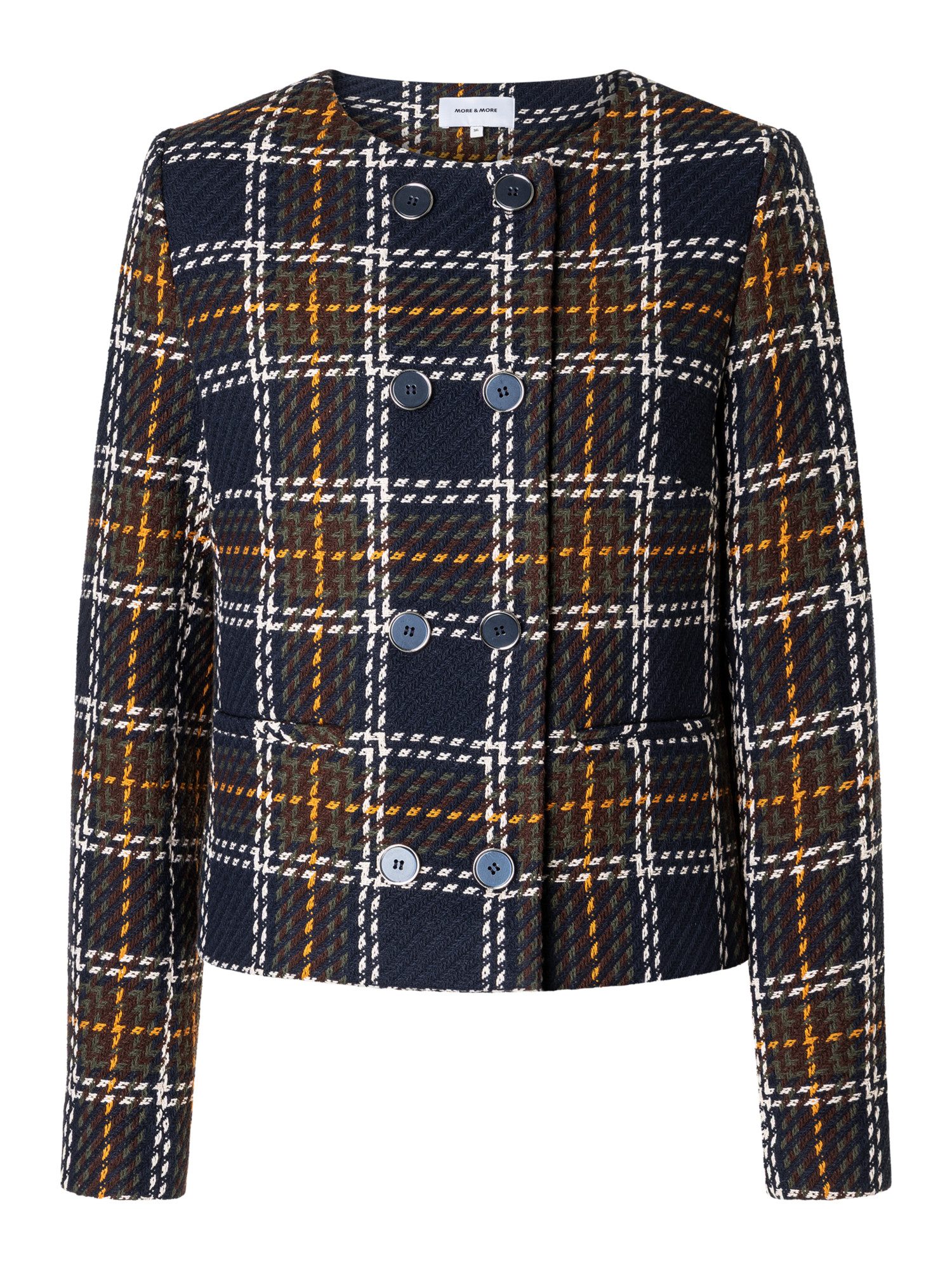 MORE&MORE Kurzblazer Businesslook, Bauwollmix günstig online kaufen
