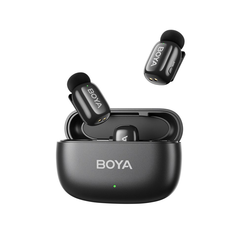 BOYA Mikrofon Mini Ansteckmikrofon (Spar-Set, 1-tlg), Nur ca. 5 g, KI-Rauschunterdrückung, Funk 100 m