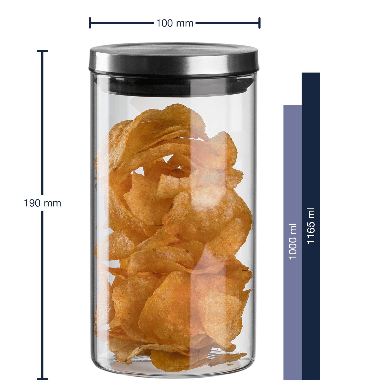 LEONARDO Vorratsdose, Materialmix, (Packung, Dose), Spülmaschinengeeignet