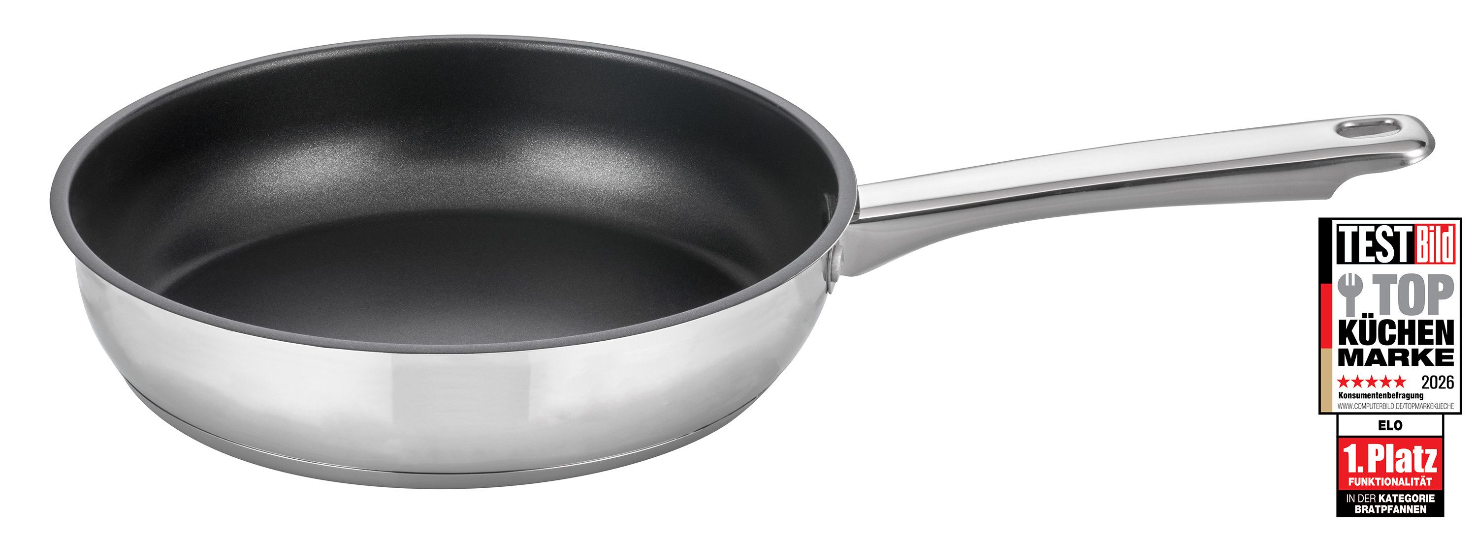 Elo Basic Bratpfanne Space, Edelstahl (1-tlg), Für alle Herdarten geeignet, inkl. Induktion