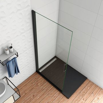 duschspa Duschwand Duschwand Glaswand Duschtür Drehwand Walk in Dusche 8mm ESG Nano Glas, Einscheibensicherheitsglas, Sicherheitsglas, (Set), Glas