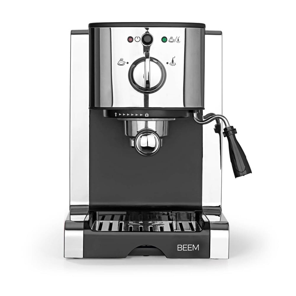 BEEM Siebträgermaschine BEEM ESPRESSO-PERFECT Espresso-Siebträgermaschine - 20 bar, 20 bar Kaffeepulver Pads und Kapsel schwenkbare Dampfdüse