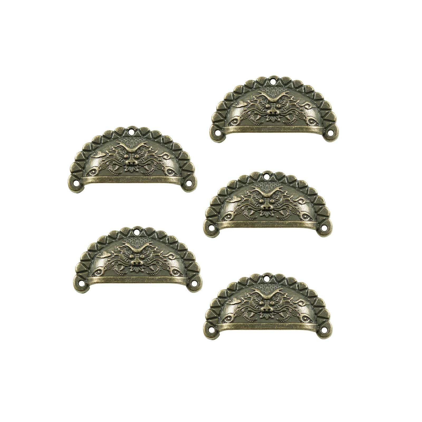 maDDma Muschelgriff 5 Muschelgriff antik bronze Dragon-Design, S- antikbronze